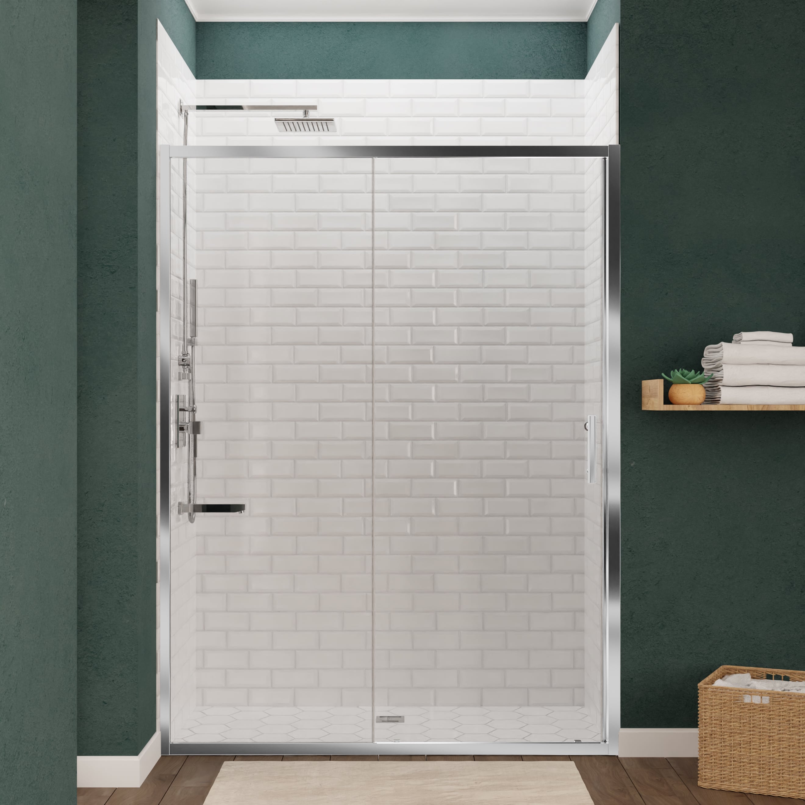 Halberd 60" x 72" Polished Chrome Framed Shower Door