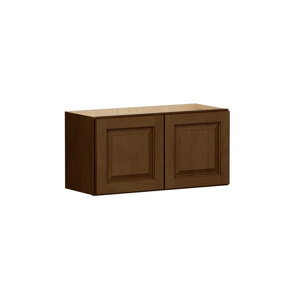 Shenandoah Stemson 30-in W x 15-in H x 12-in D Truffle Stained Wall Fully Assembled Cabinet Raised Panel Raised panel