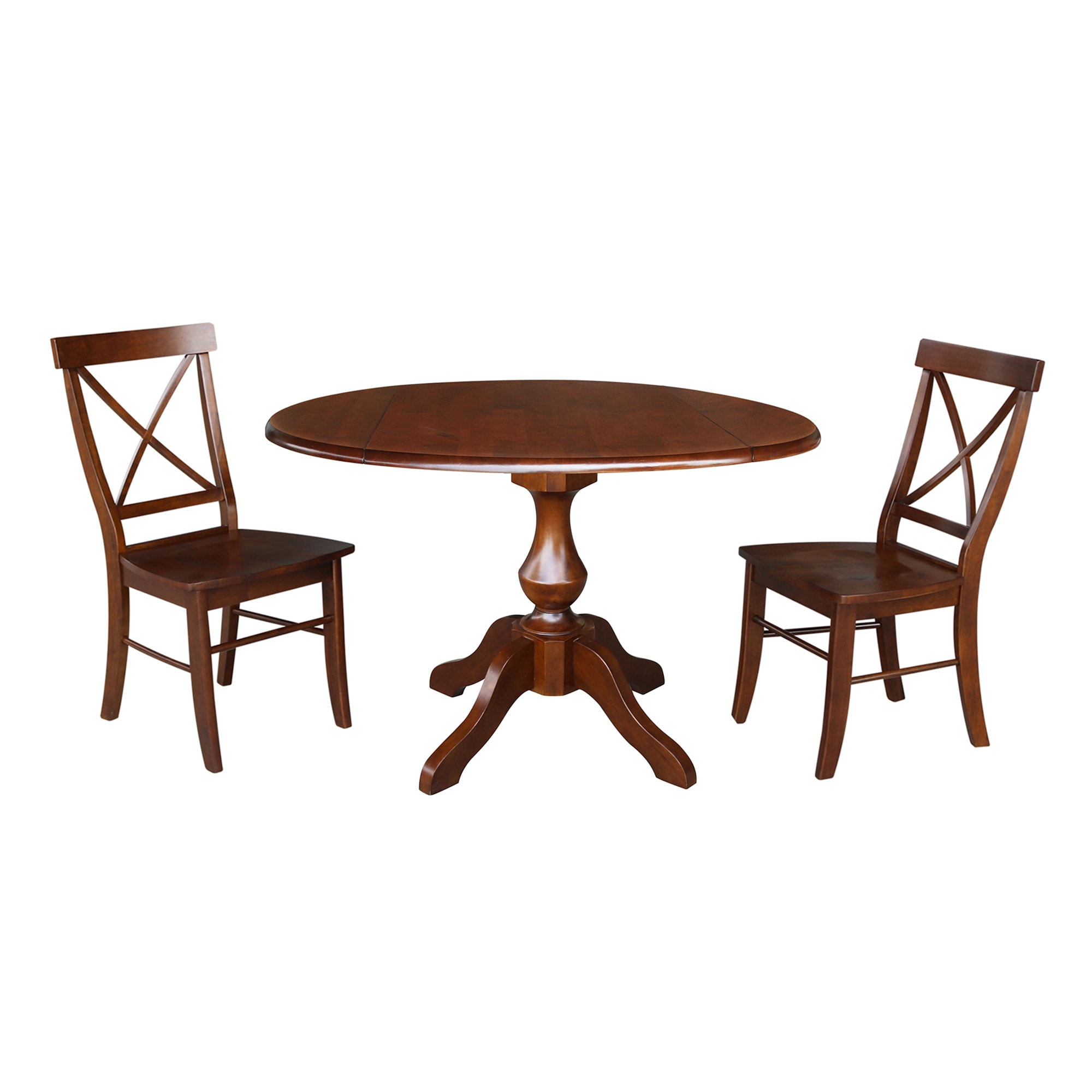 International Concepts K581-42DPT-11-C613-2 Espresso Casual Dining Room Set with Round Table (Seats 4)
