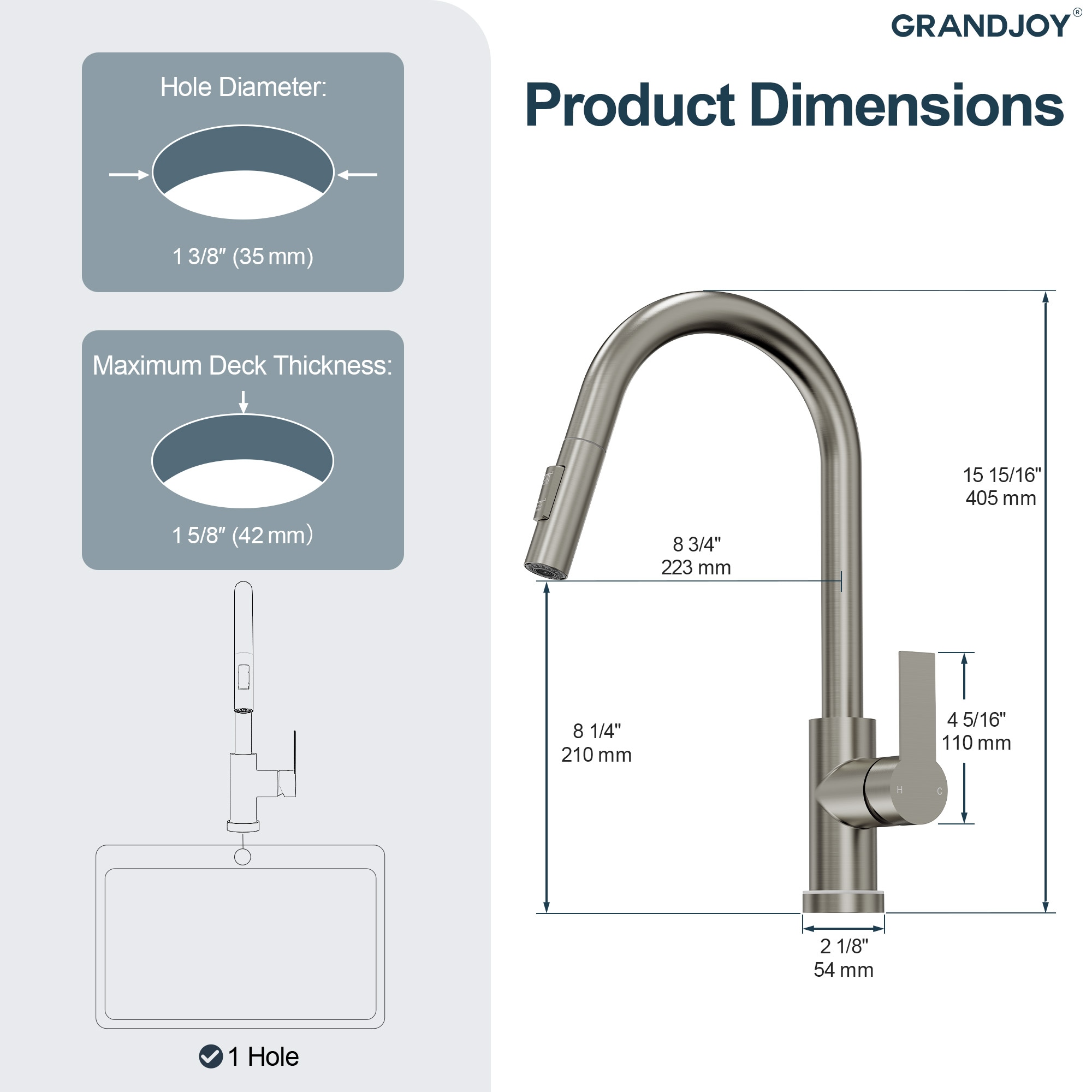 GRANDJOY SGF10GJ-92BN Kitchen-Faucets - View #10