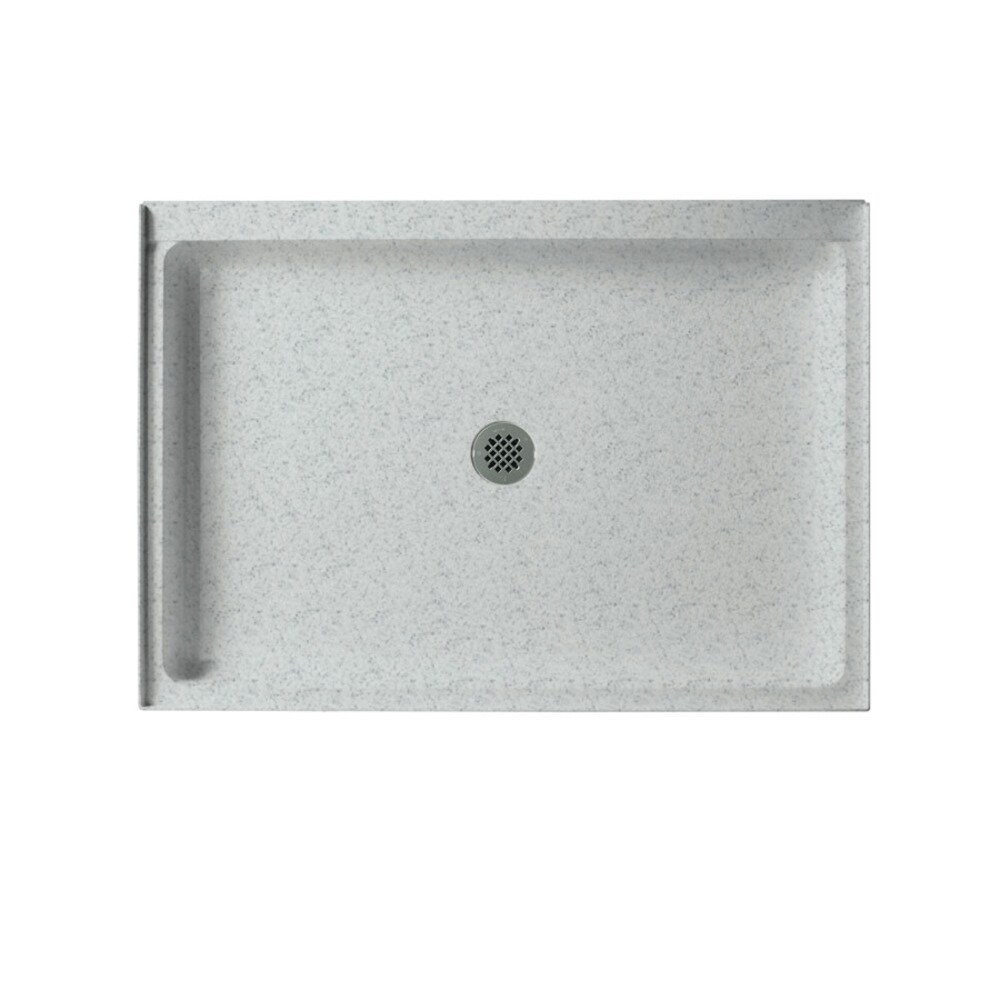 34-in W x 48-in L Tahiti Gray Rectangle Shower Pan Base with 4.5-in H Threshold (Center Drain) | - SWAN SF03448MD.053