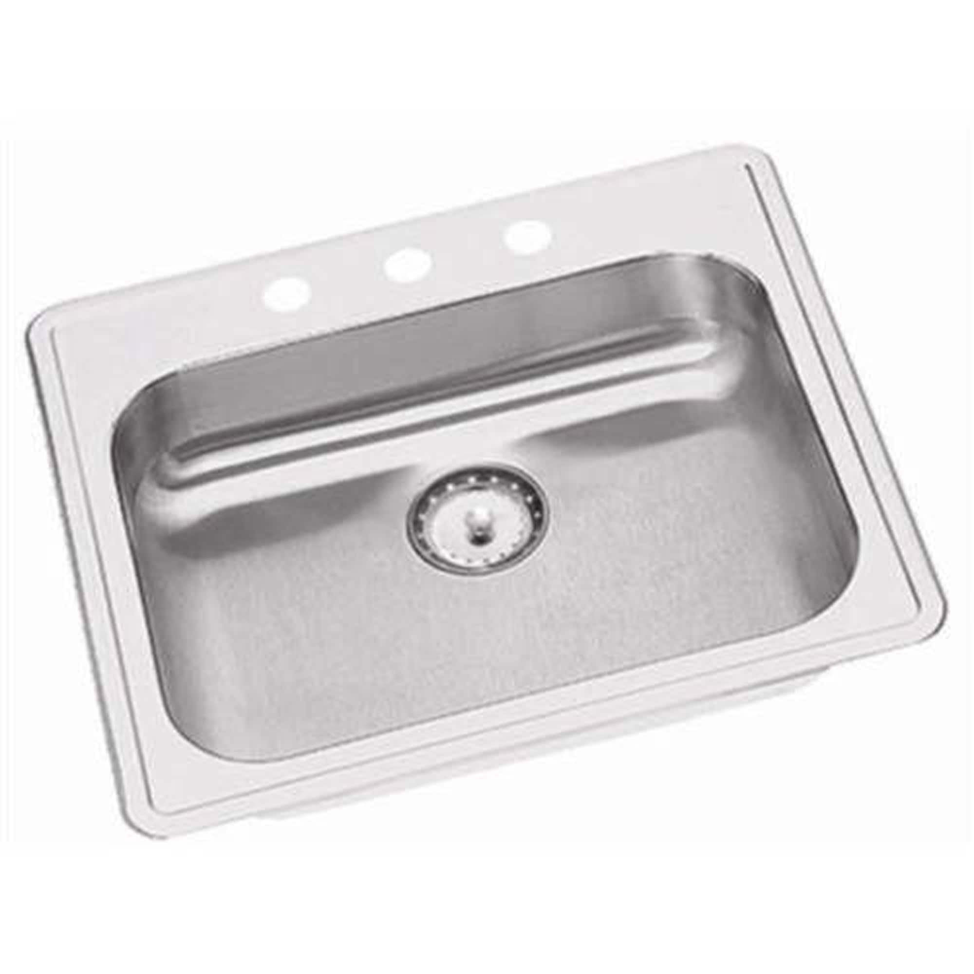PROFLO PFSR2521553C Drop-in 25-in x 21.25-in Stainless steel Single bowl 22 -Gauge Kitchen Sink