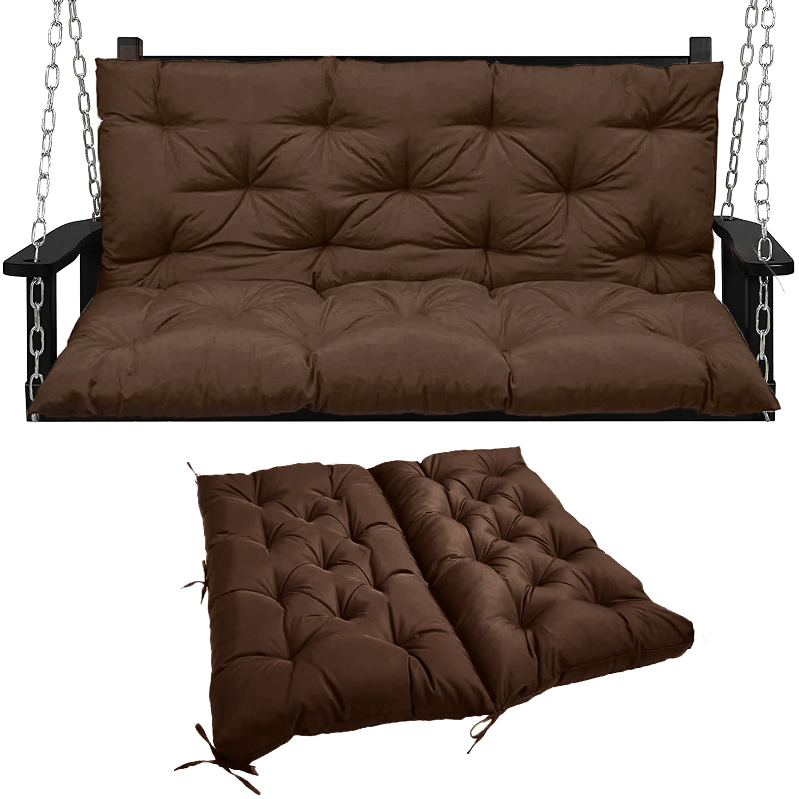 XXLYY DIANZ39 swing cushions for outdoor furniture 40-in x 40-in coffee Porch swing cushion