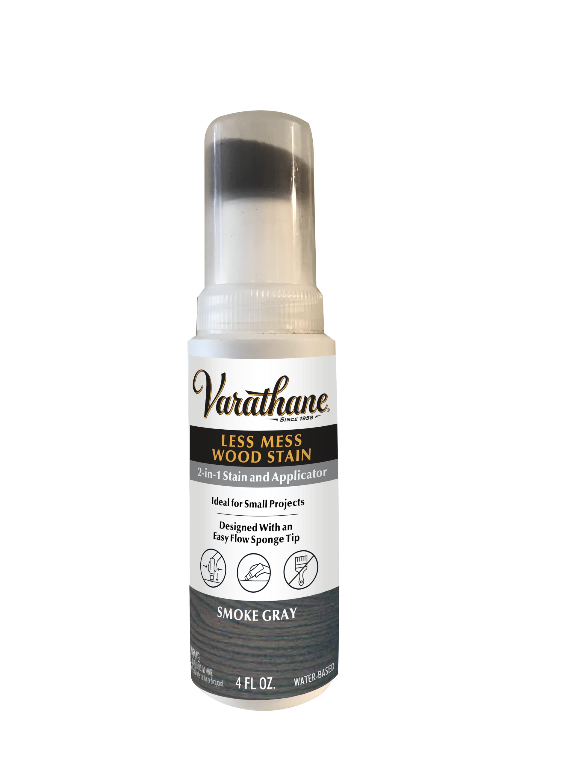 Varathane  368033 Less Mess Wood Stain and Applicator 4 oz Smoke Gray