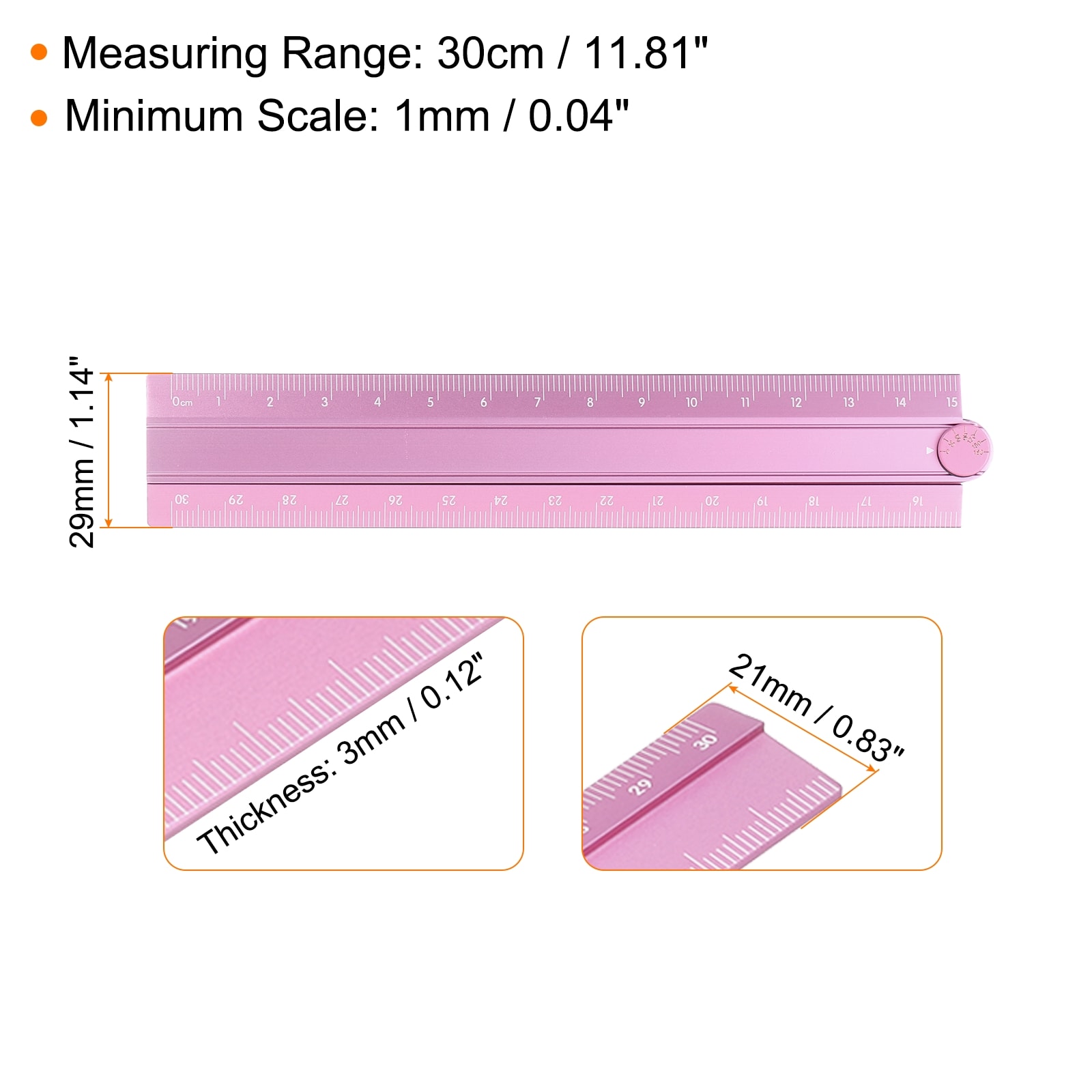 Unique Bargains S26041500UX4918 Yardsticks-Rulers - View #2