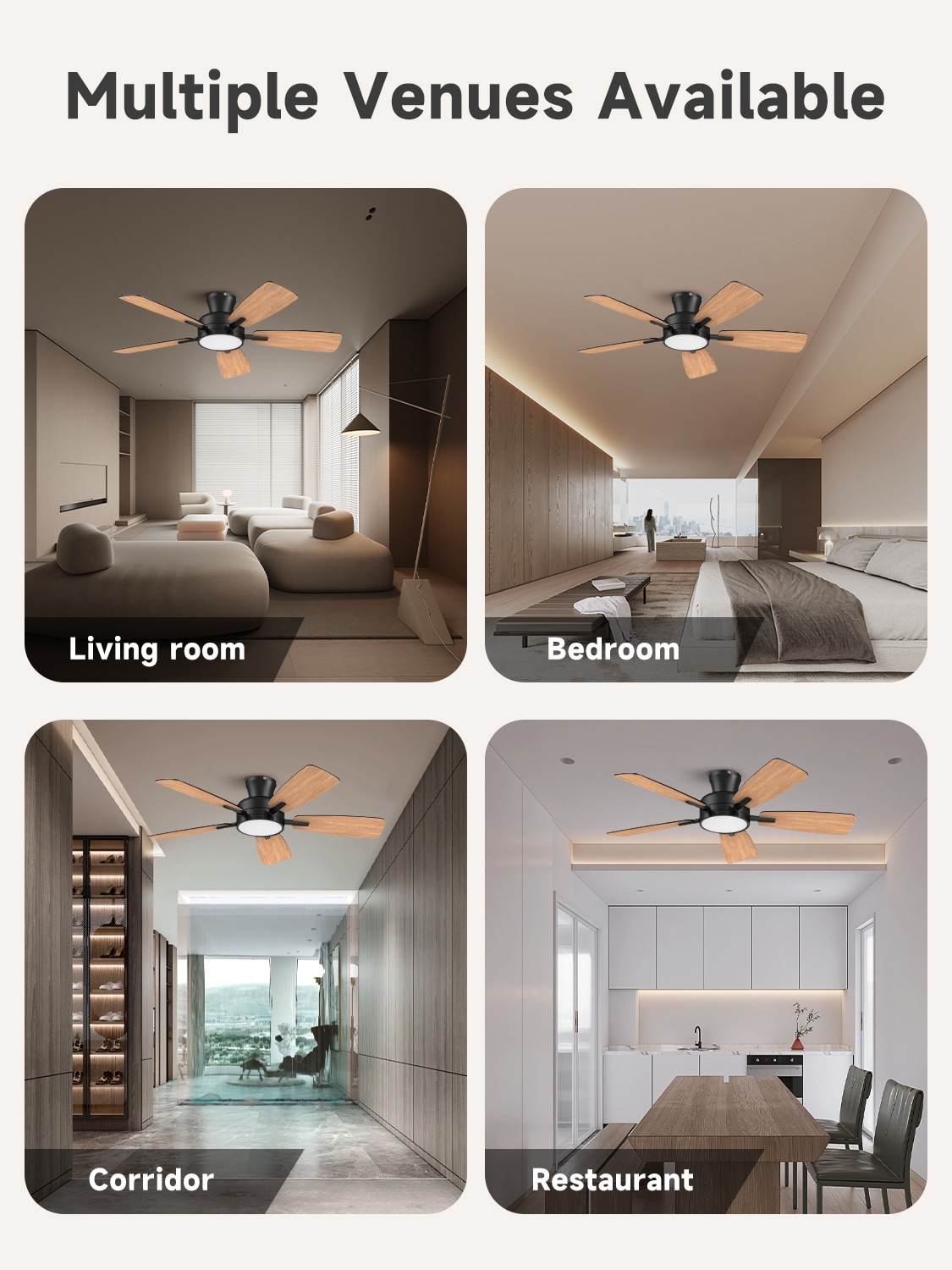 TALOYA TLY46-BK-5X-T5 Ceiling-Fans - View #7