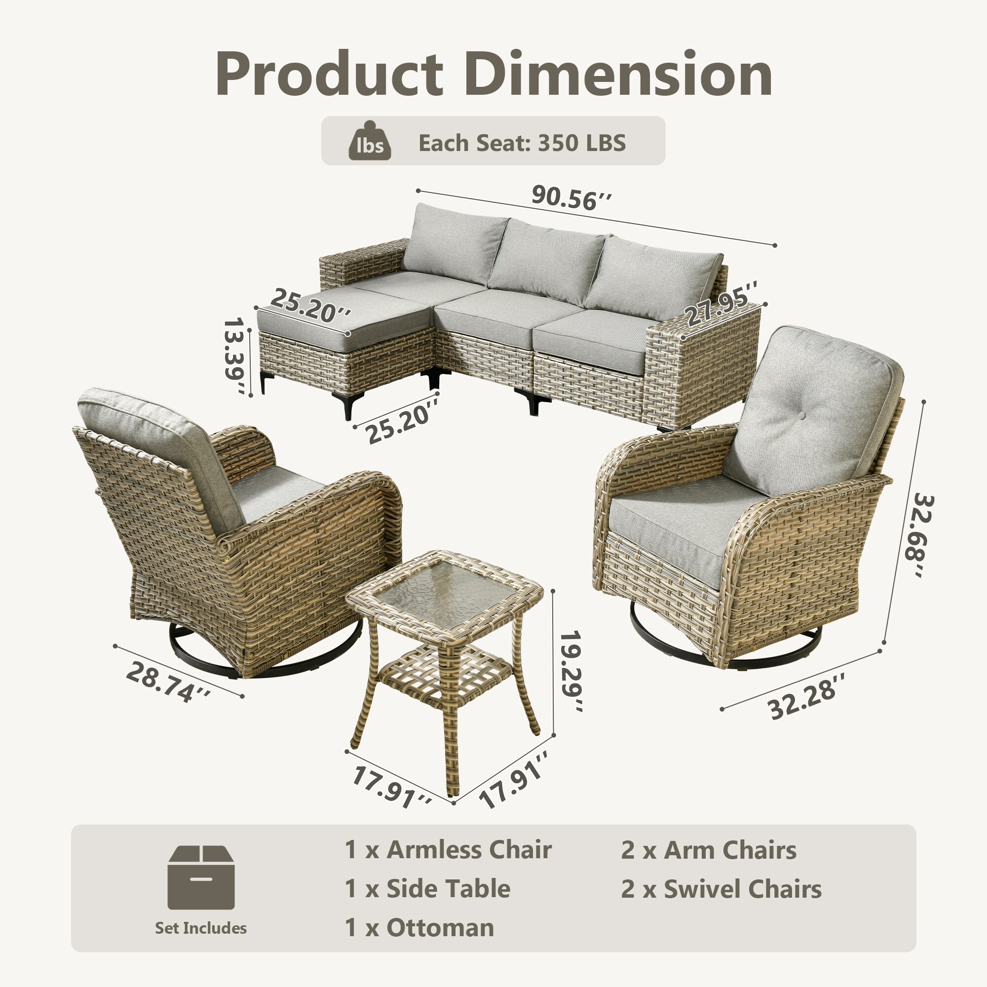 Ovios HP805Y Patio-Conversation-Sets - View #8