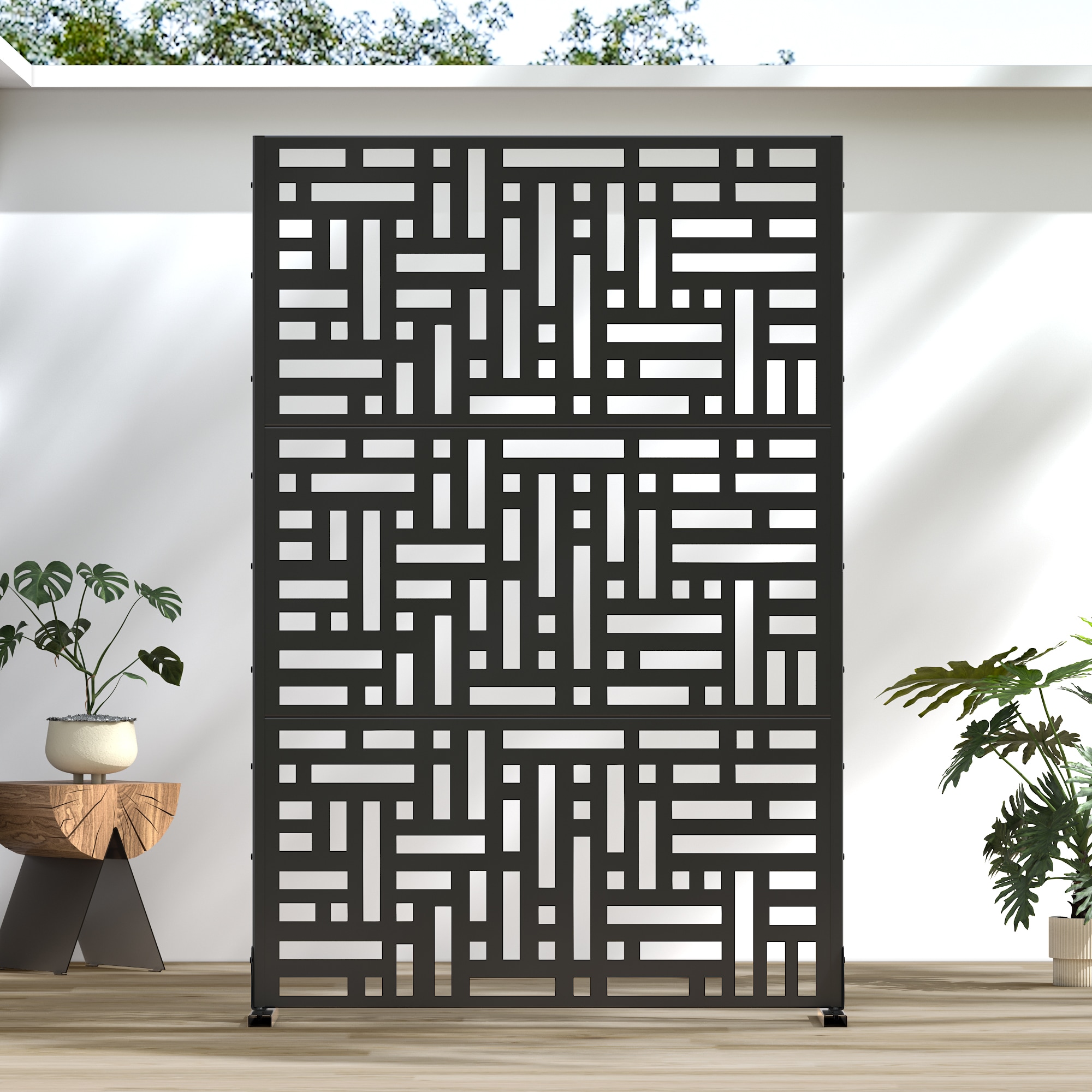 Wooakway Garden Trellis Panel Metal Privacy Screen Weather Resistant Arbors and Trellis Climbing Plant Support Patio Ideal Outdoor Backyard Divider