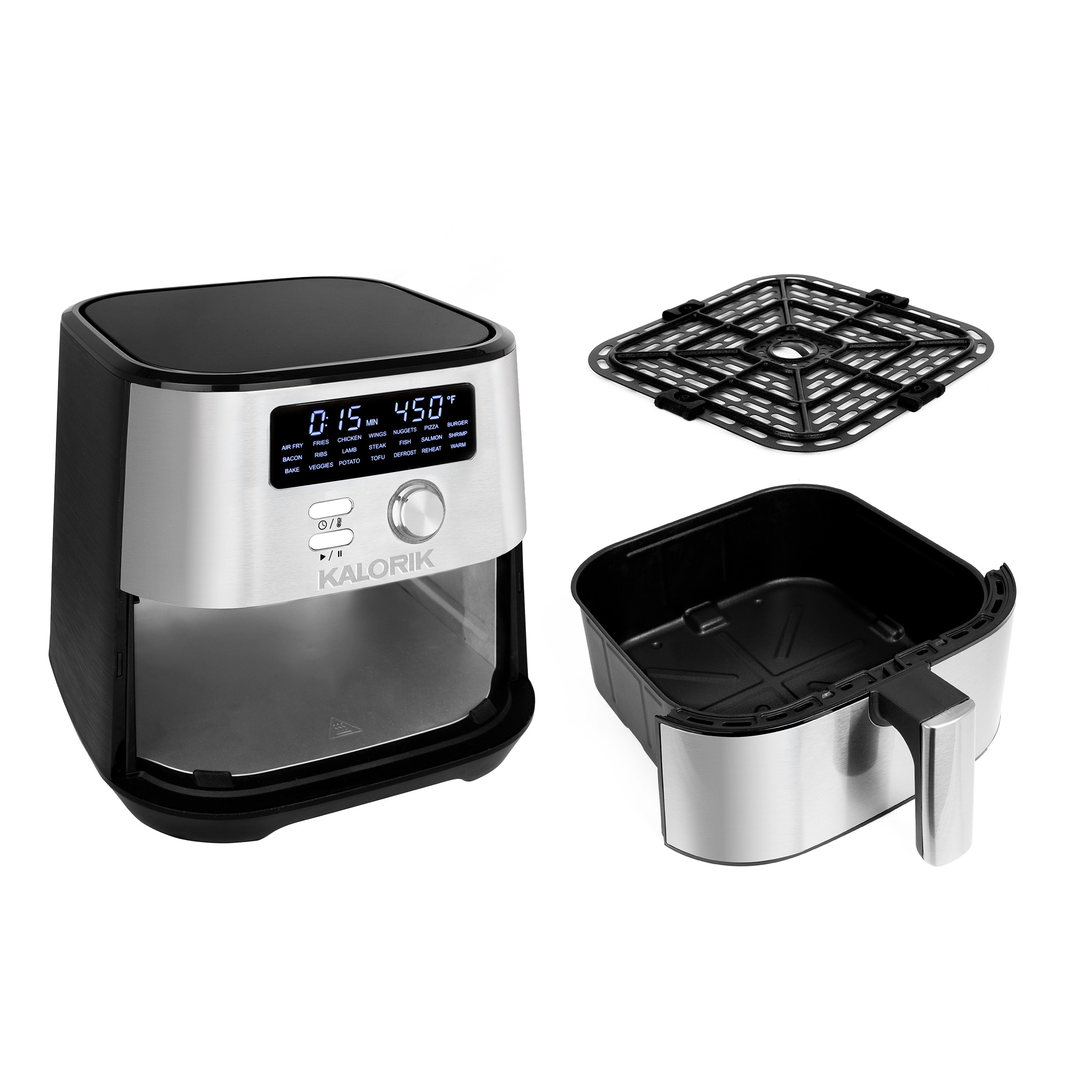 Kalorik 22-Quart Digital Touchscreen Air Fryer Toaster Oven, Black