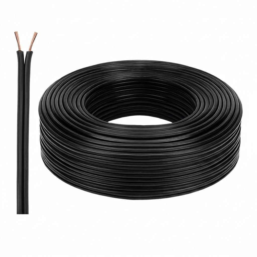 Vrbgify 12 Gauge Low Voltage Landscape Wire 100 Foot Roll Pure Copper Black Waterproof Direct Burial Outdoor Lighting Cable ETL ROHS #LVG0424T11