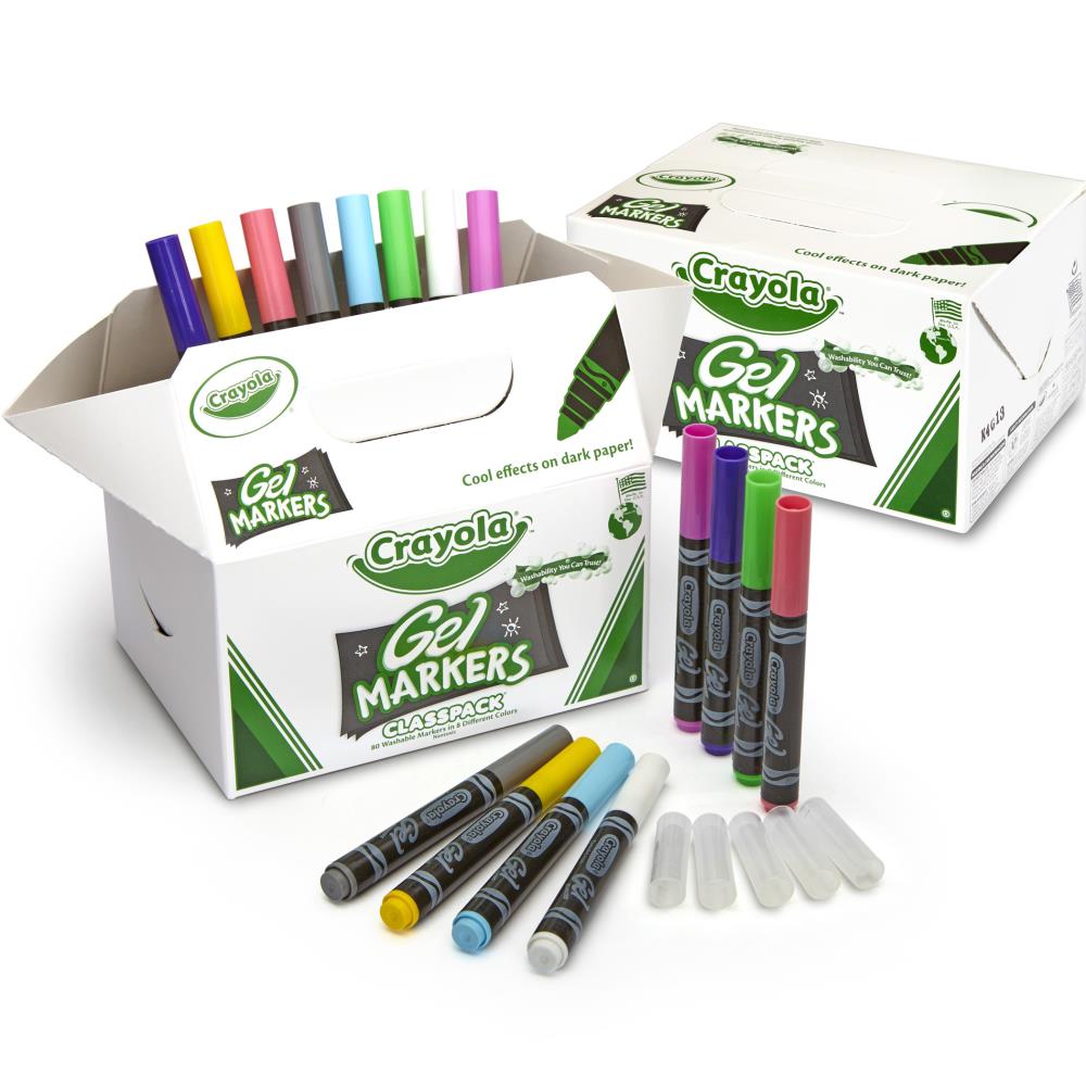 Crayola Back To School Supplies Set (80ct), Crayons, Markers