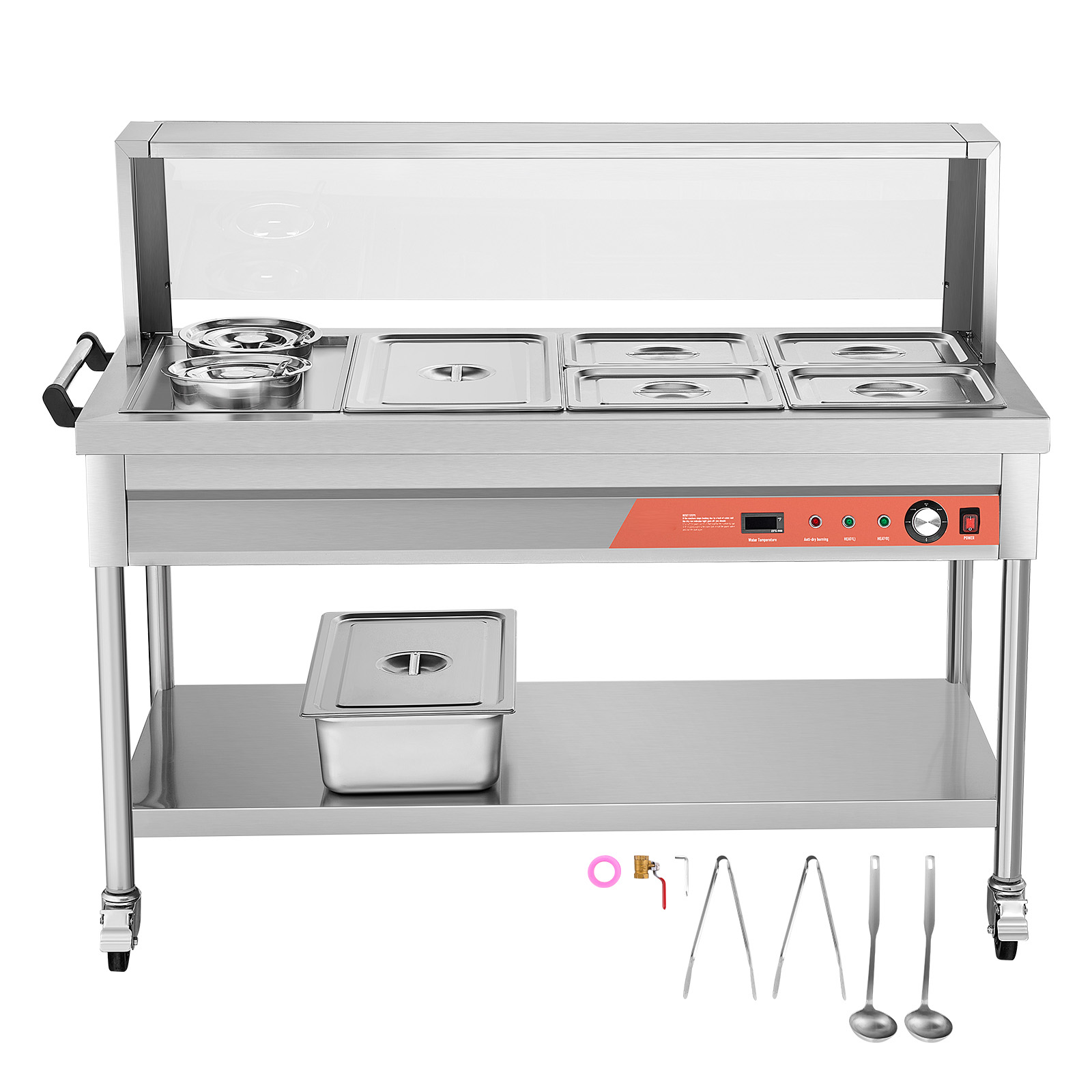 VEVOR 7 -Station Commercial/Residential Electric Food warmer #CJRT3G1500W000001V1