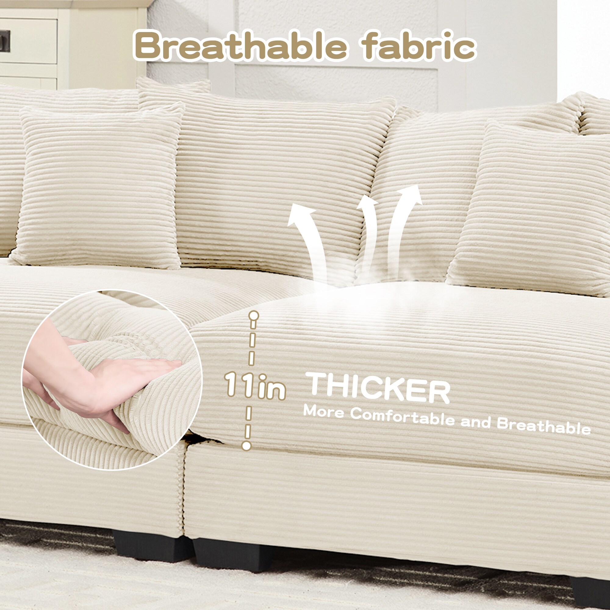 Homy Casa W714-L-OW Sofas-Loveseats - View #13