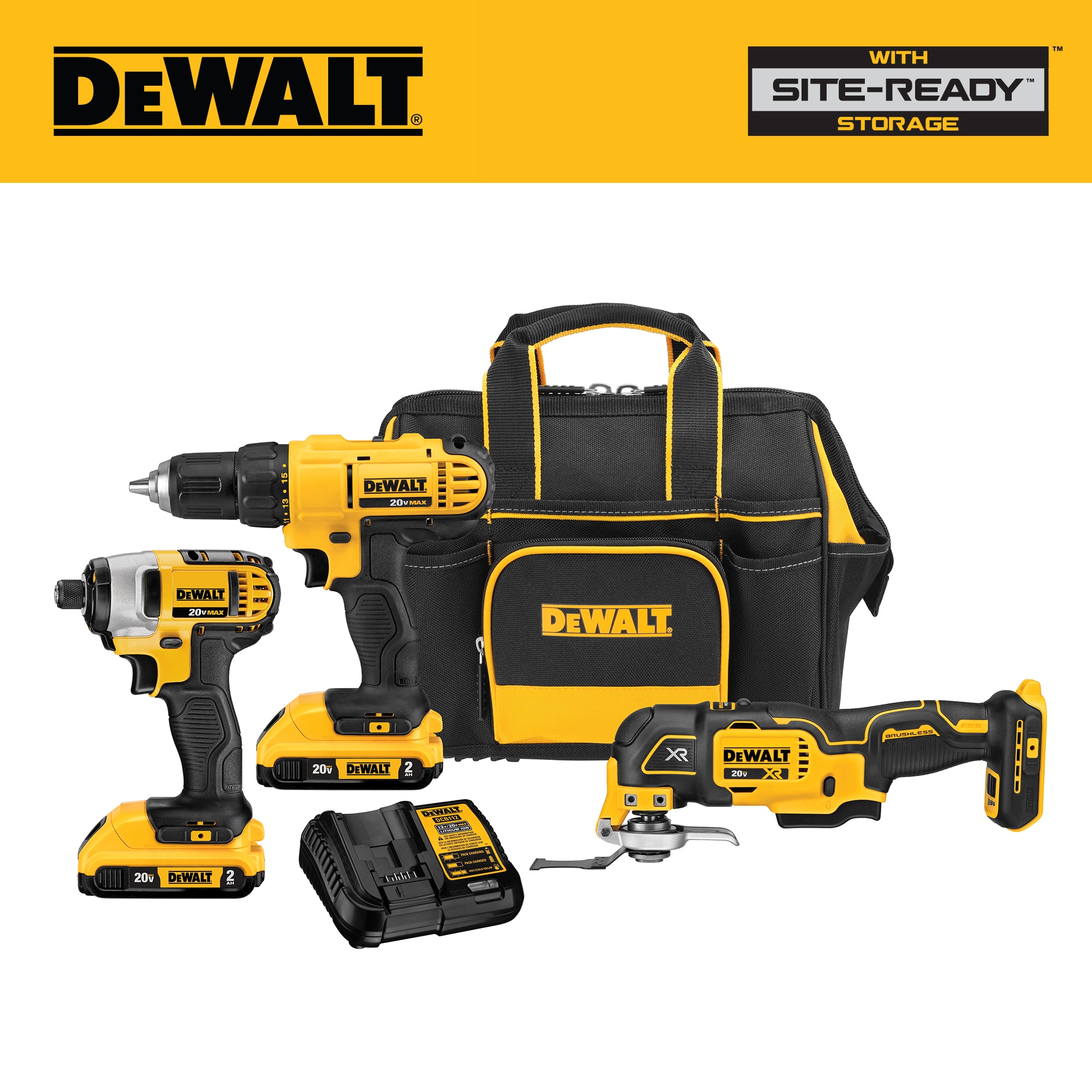 Monetair Egypte Onderhandelen DEWALT 3-Tool 20-Volt Max Power Tool Combo Kit with Soft Case (2-Batteries  and charger Included) in the Power Tool Combo Kits department at Lowes.com