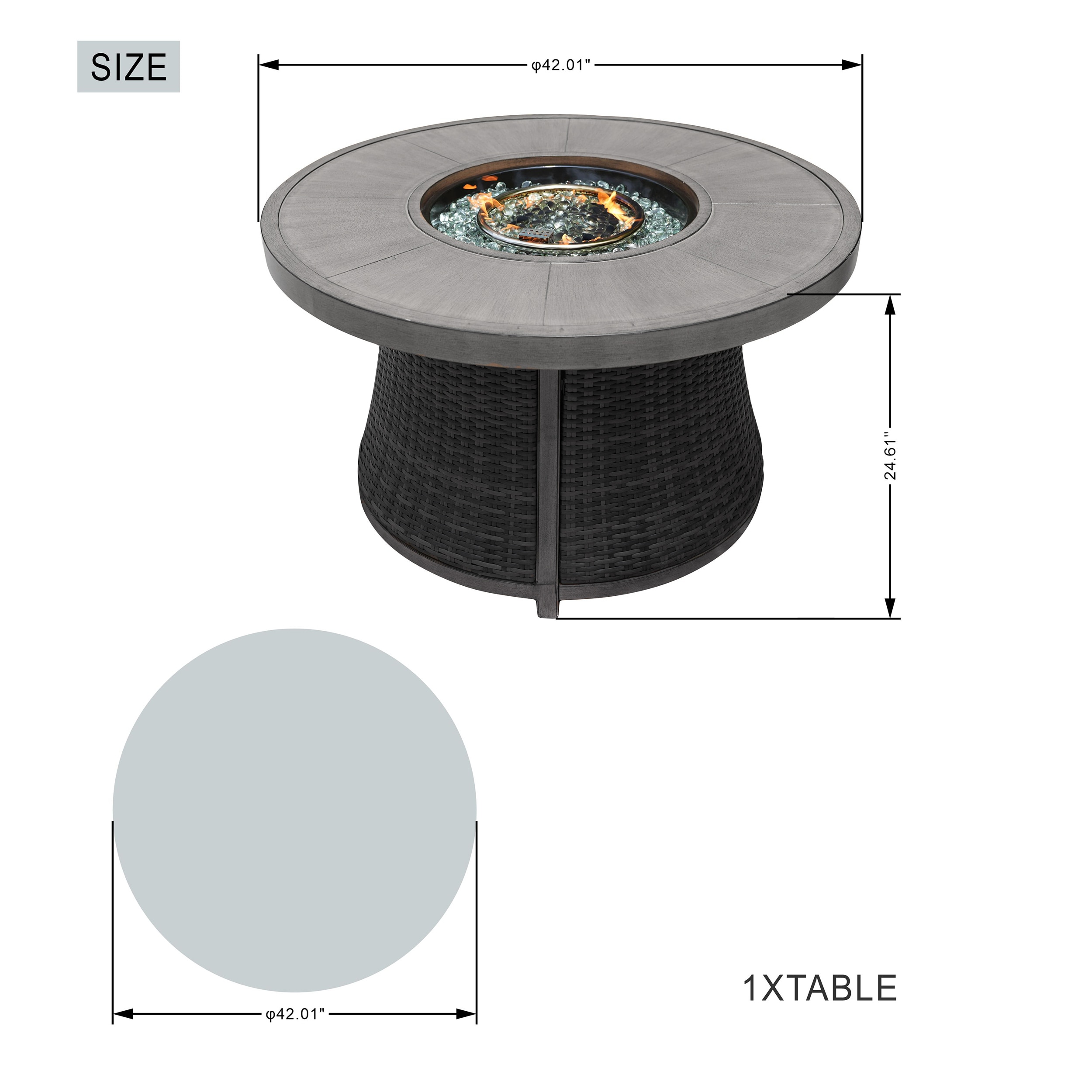 Moda Furnishings G3R-1403B-009-GR Patio-Conversation-Sets - View #7