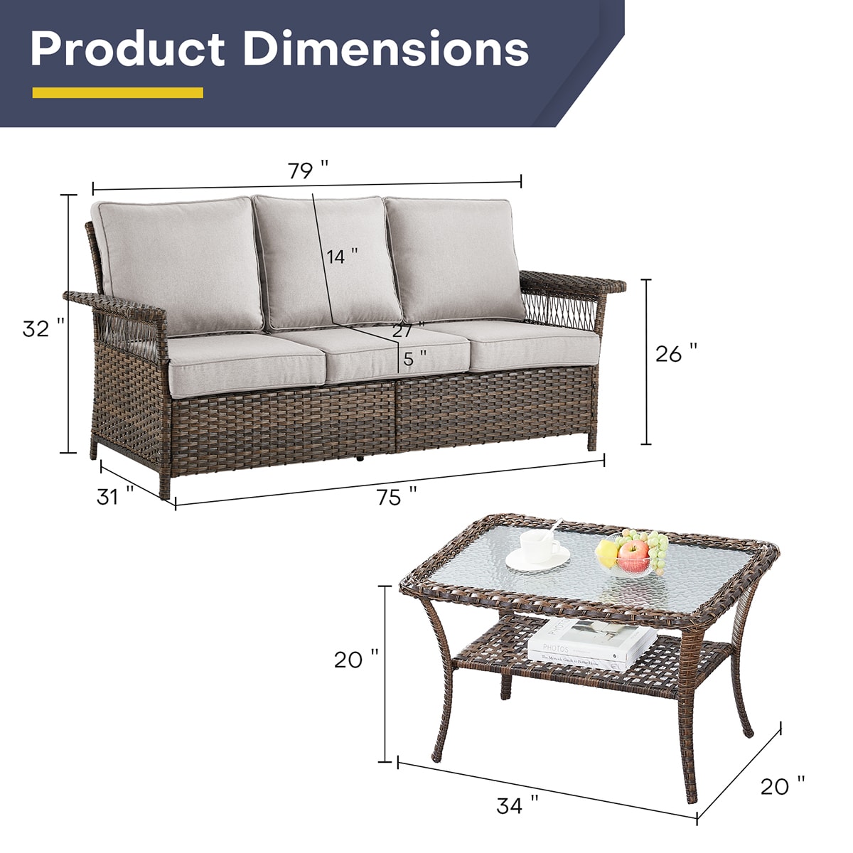 Rilyson FS111SLBR13-2 Patio-Conversation-Sets - View #3