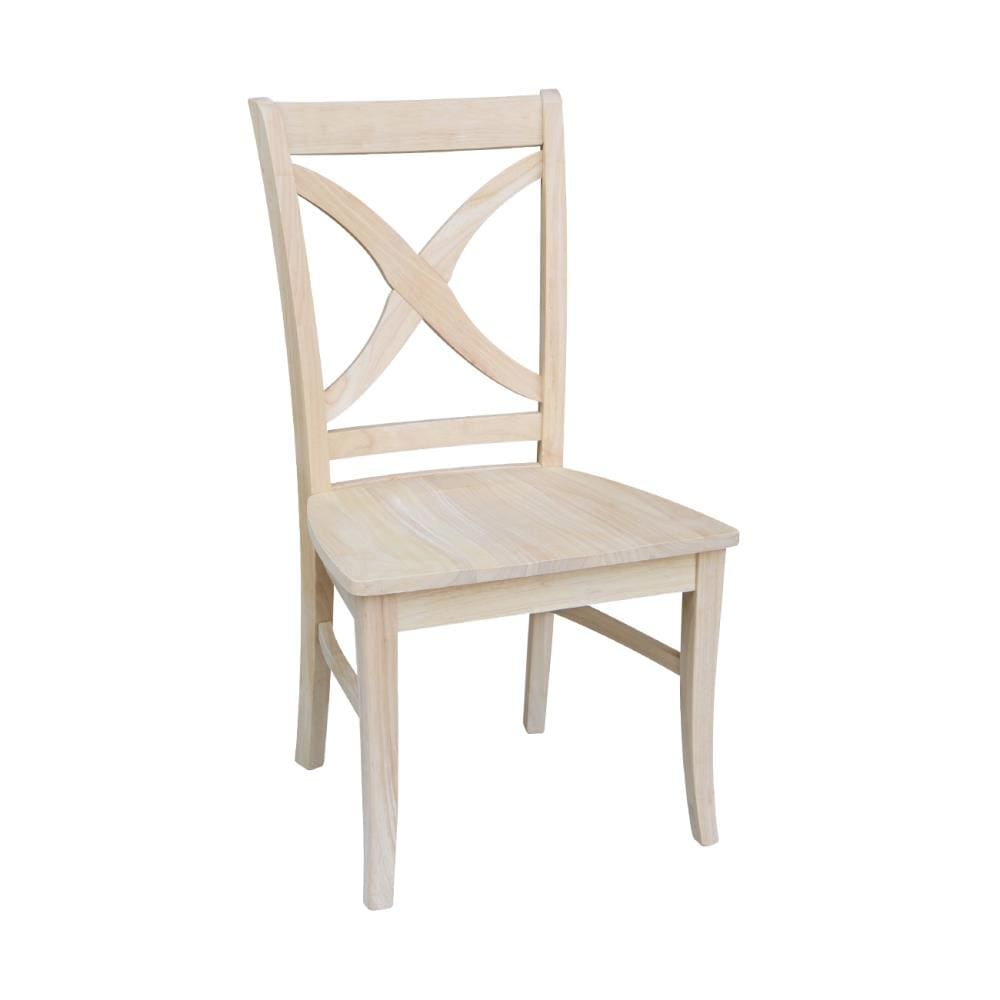 International Concepts Set of 2 Traditional Dining Side Chair (Wood ...