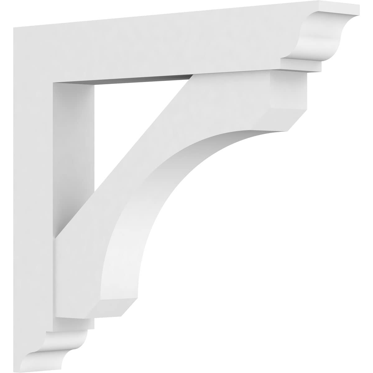 Ekena Millwork BKTP05X30X30LEC01 Standard Legacy 5-in x 30-in x 30-in White PVC Standard Bracket
