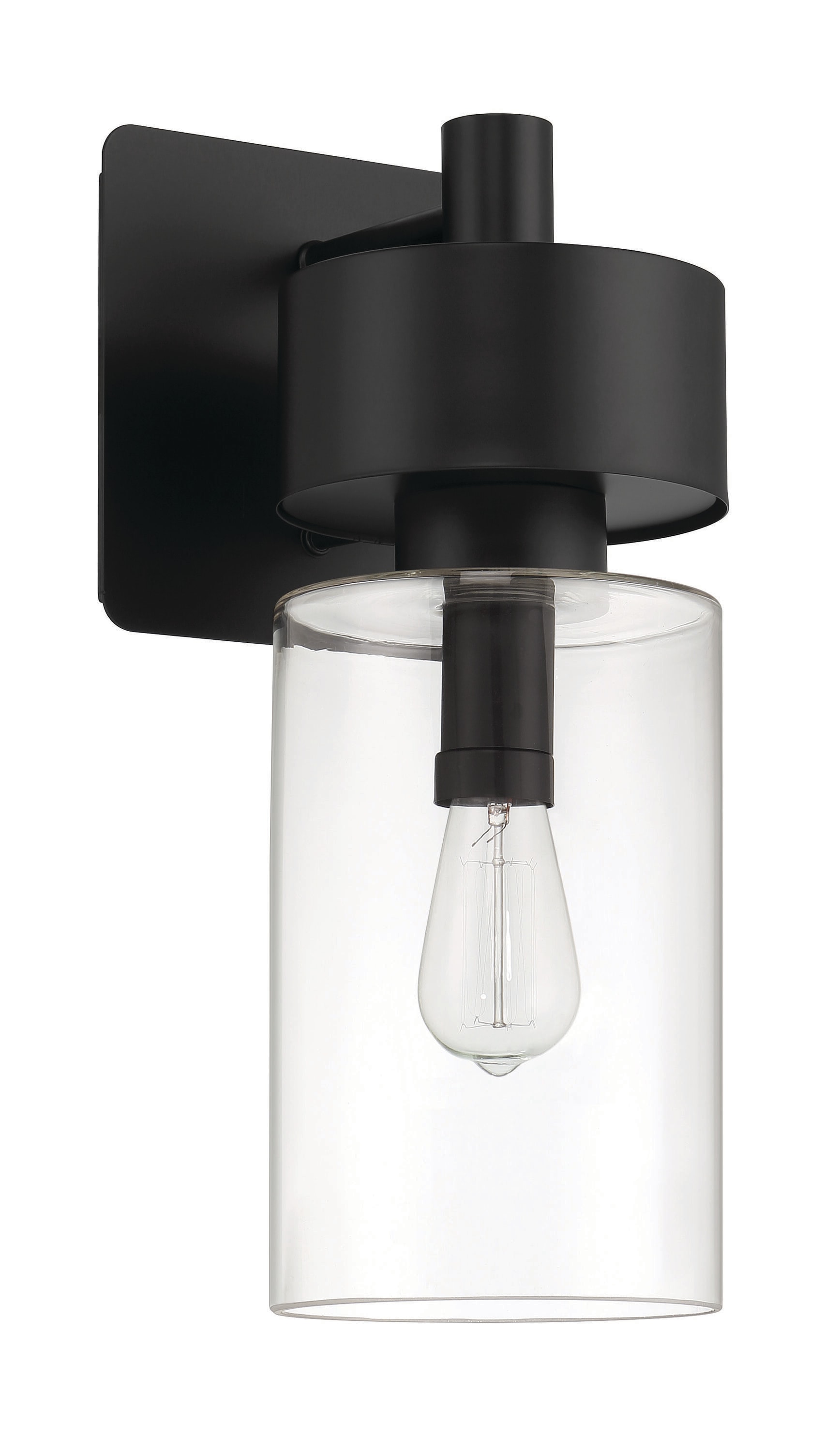 Craftmade ZA5324-MN Bennet 1 -Light 19.75-in H Black Hardwired Outdoor Wall Light