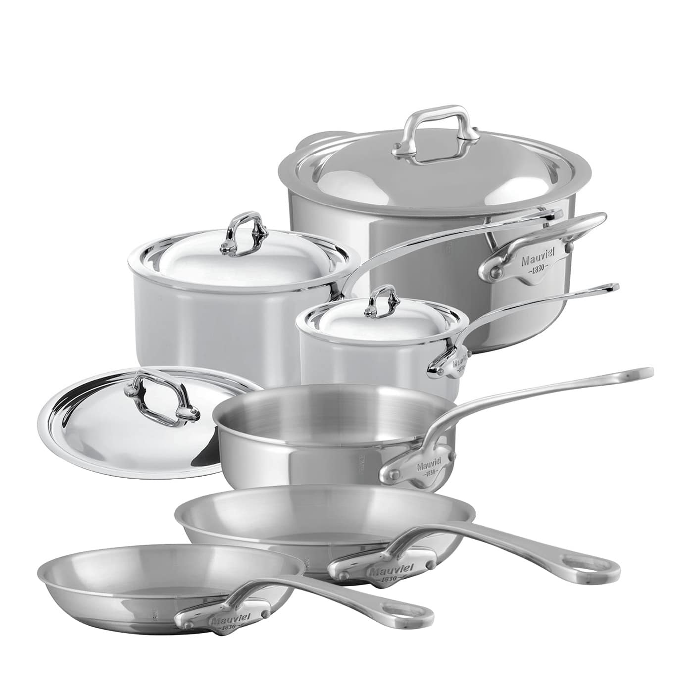 Mauviel M'Cook Stainless Steel 10 Piece Cookware Set #5200-17