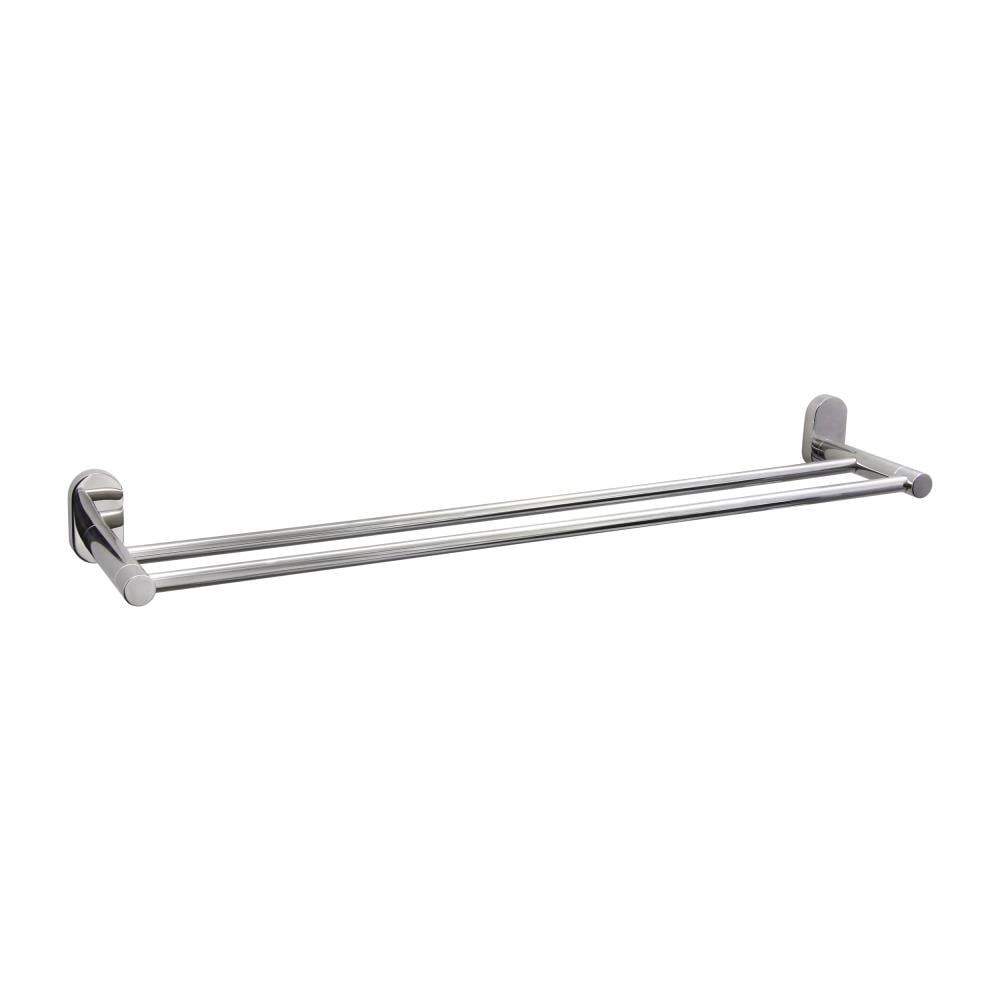 BOANN BNBATB24-CHR 24-in Polished chrome Wall mount Double Towel Bar