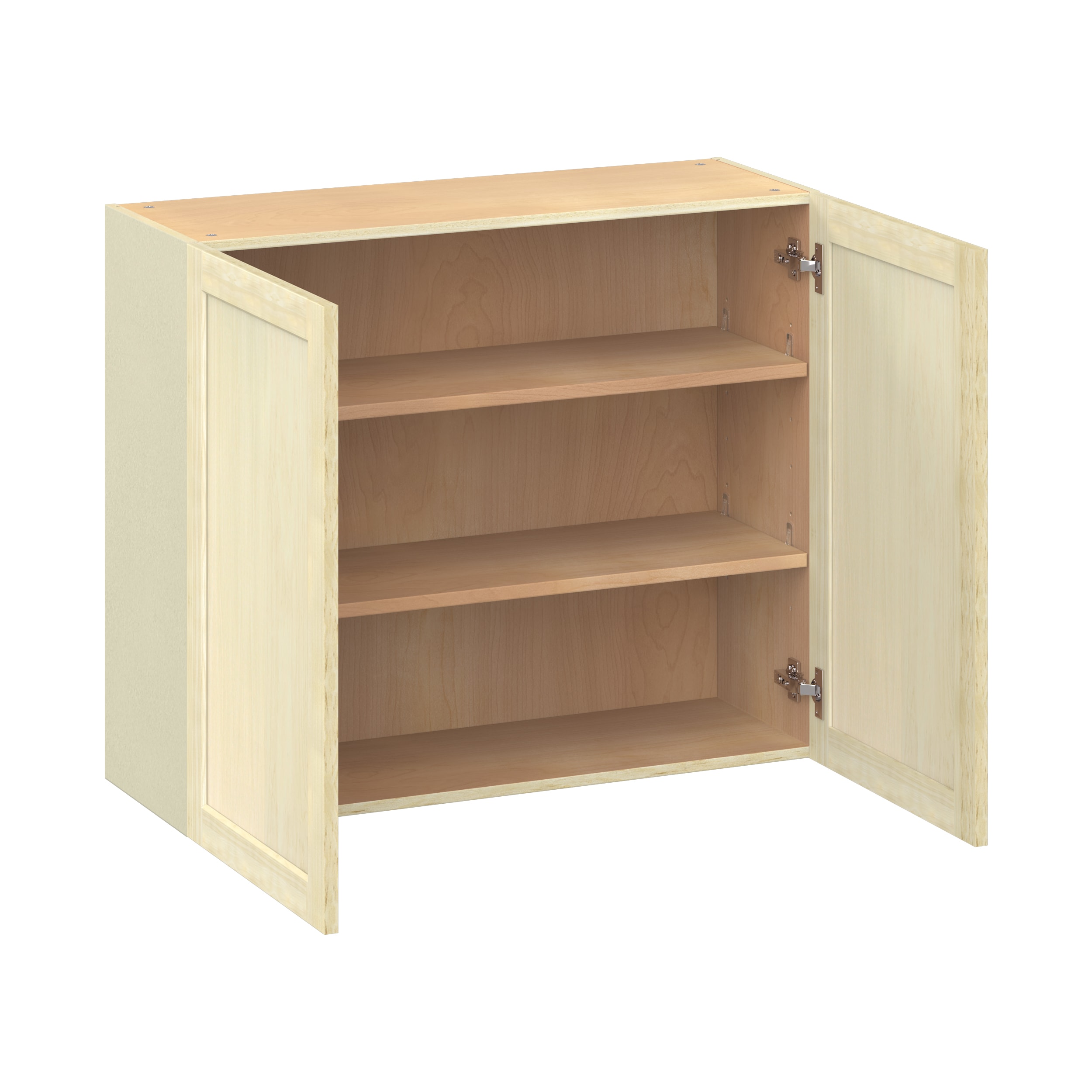 Project Source Omaha Unfinished 60-in W x 34.5-in H x 24.5-in D Unfinished Poplar Sink Base Ready to Assemble Cabinet Recessed Panel Shaker Door