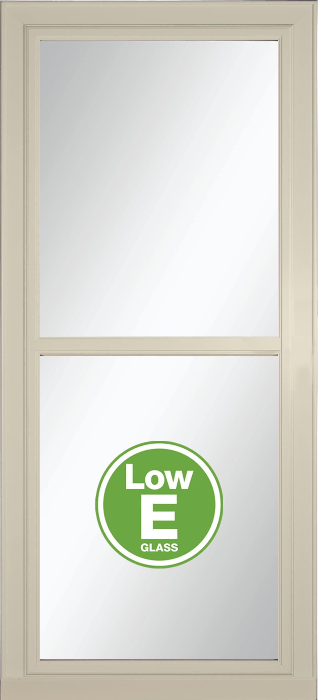 Tradewinds Selection Low-E 36-in x 96-in Almond Full-view Retractable Screen Aluminum Storm Door in Off-White | - LARSON 14604089E