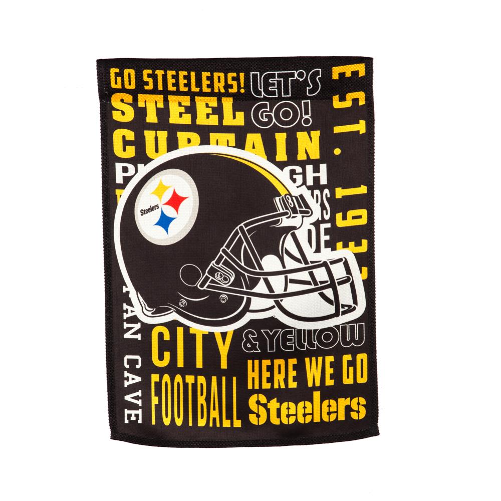 Team Sports America 1-ft W x 1.5-ft H Pittsburgh Steelers Garden Flag at