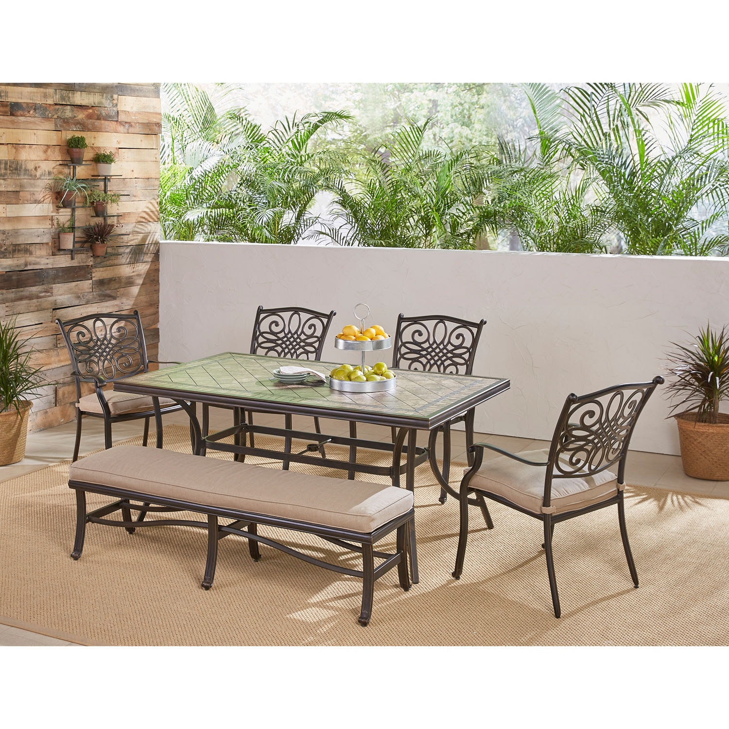 Hanover MONDN6PCBN-TAN Patio-Dining-Sets - View #11