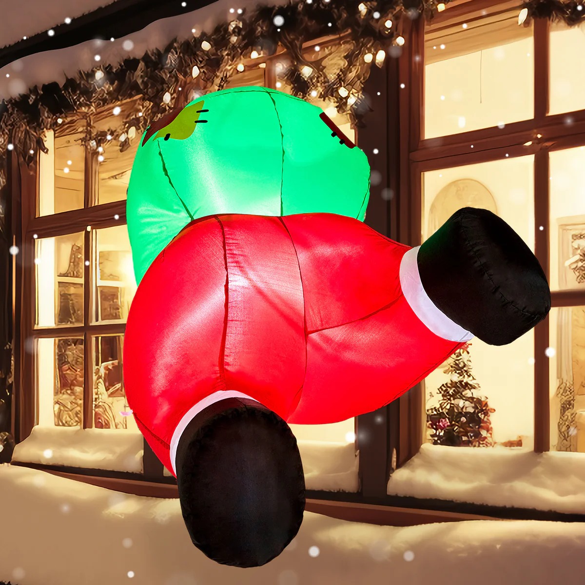 Joyfy 31844 3.3-Feet Lighted Santa Christmas Inflatable