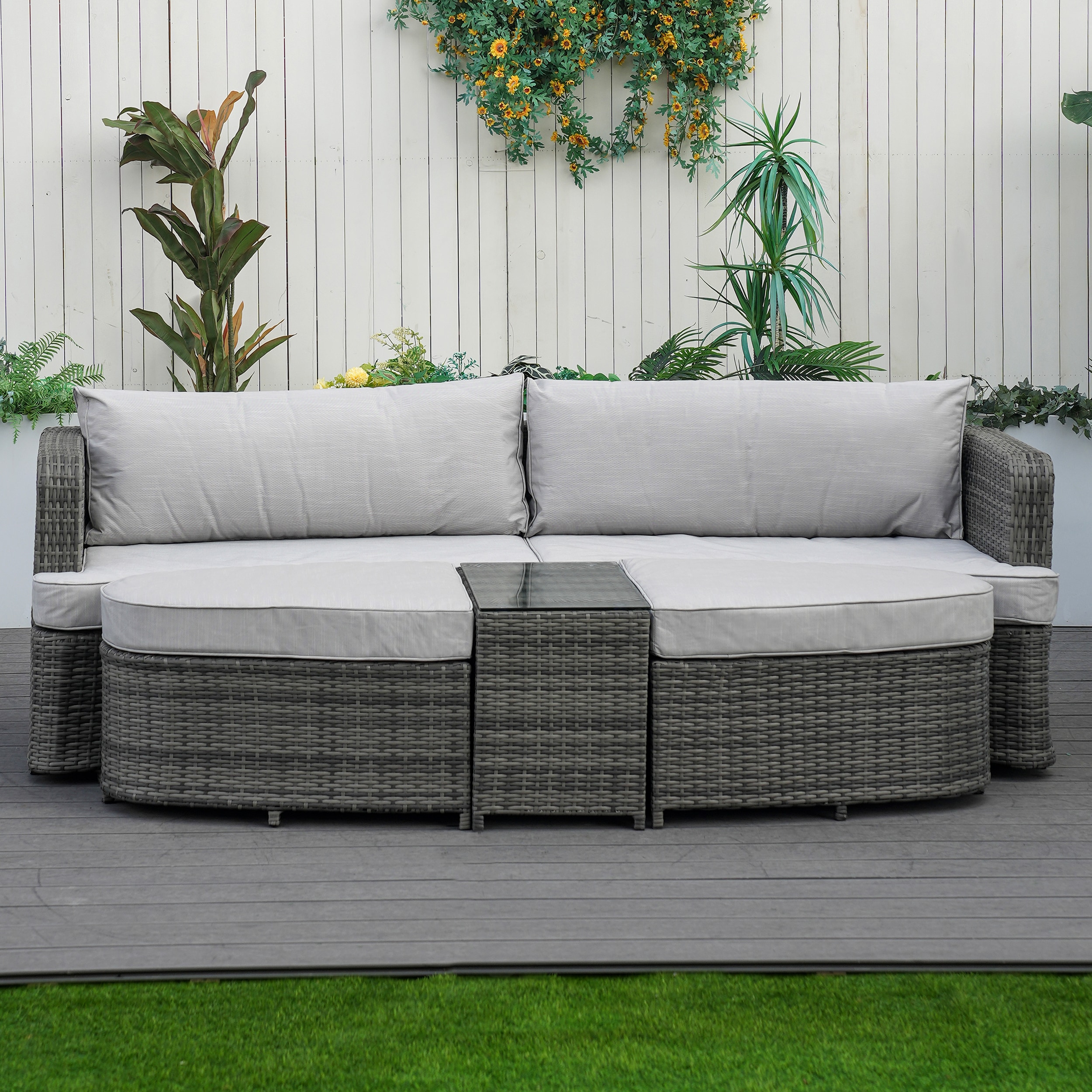 Moda Furnishings PAL-1202-GR Patio-Conversation-Sets - View #4