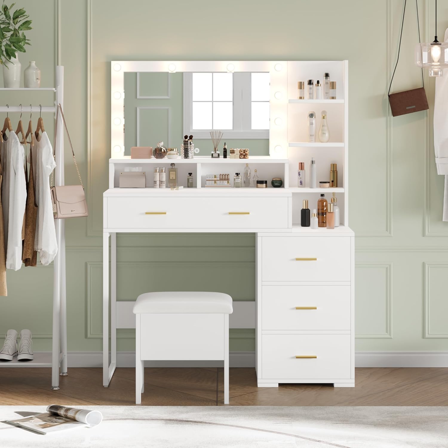Qeetex LHF-SZT-PHO-130RGTSU Bedroom-Vanities - View #7