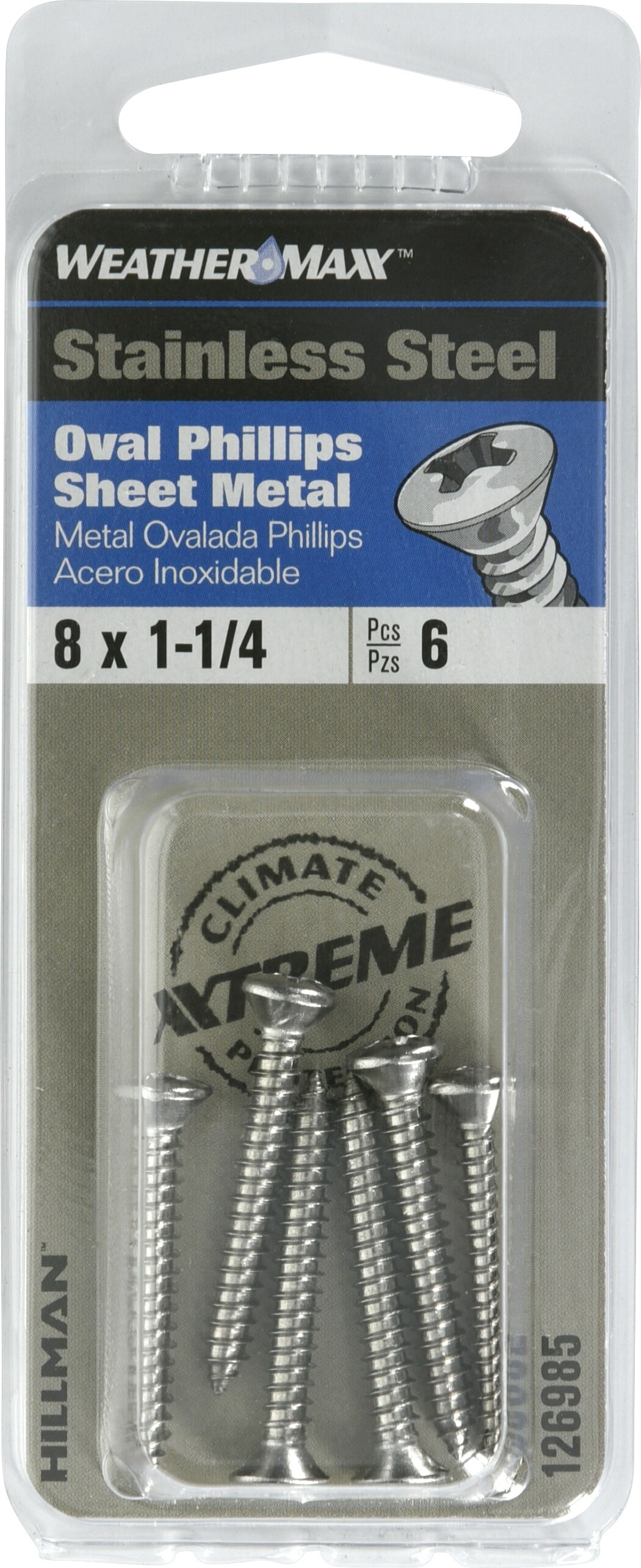 Hillman #8 x 1-1/4-in Phillips-Drive Standard Sheet Metal Screws (6 ...