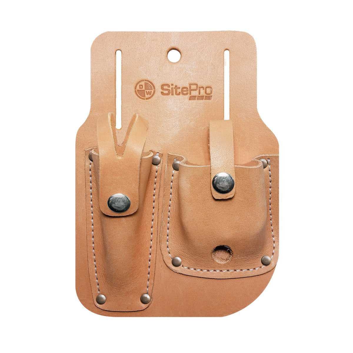 SitePro 478124  51-10218G Gammon Reel and Plumb Bob Leather Sheath
