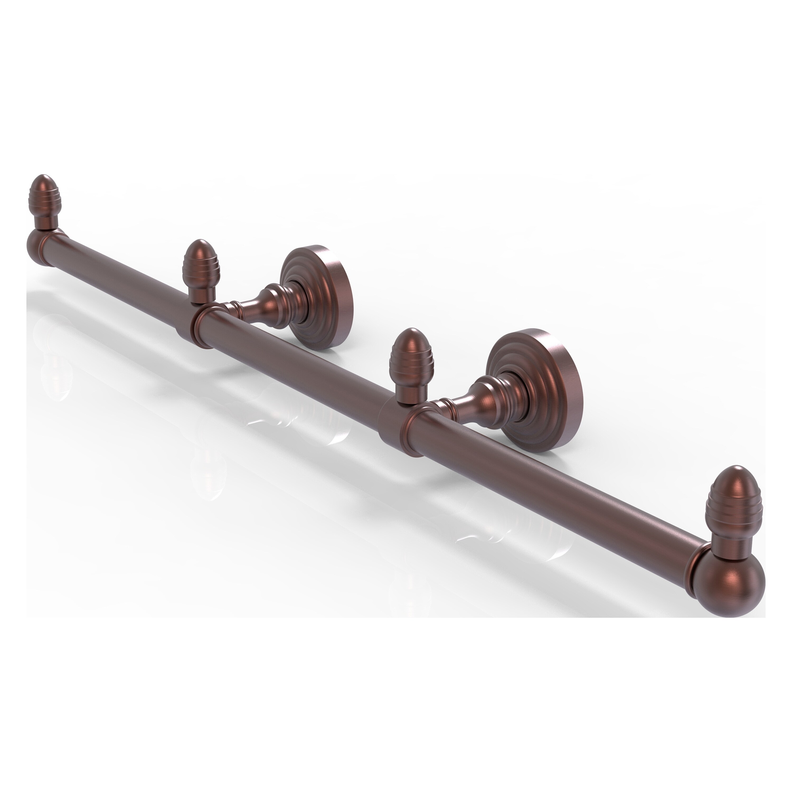 Allied Brass BPWP-HTB-3-CA Waverly Place 22-in double Antique Copper Wall mount Double Towel Bar