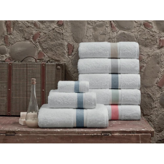 Enchante Home 6-Piece Anthracite Turkish Cotton Bath Towel Set (Unique) in  the Bathroom Towels department at