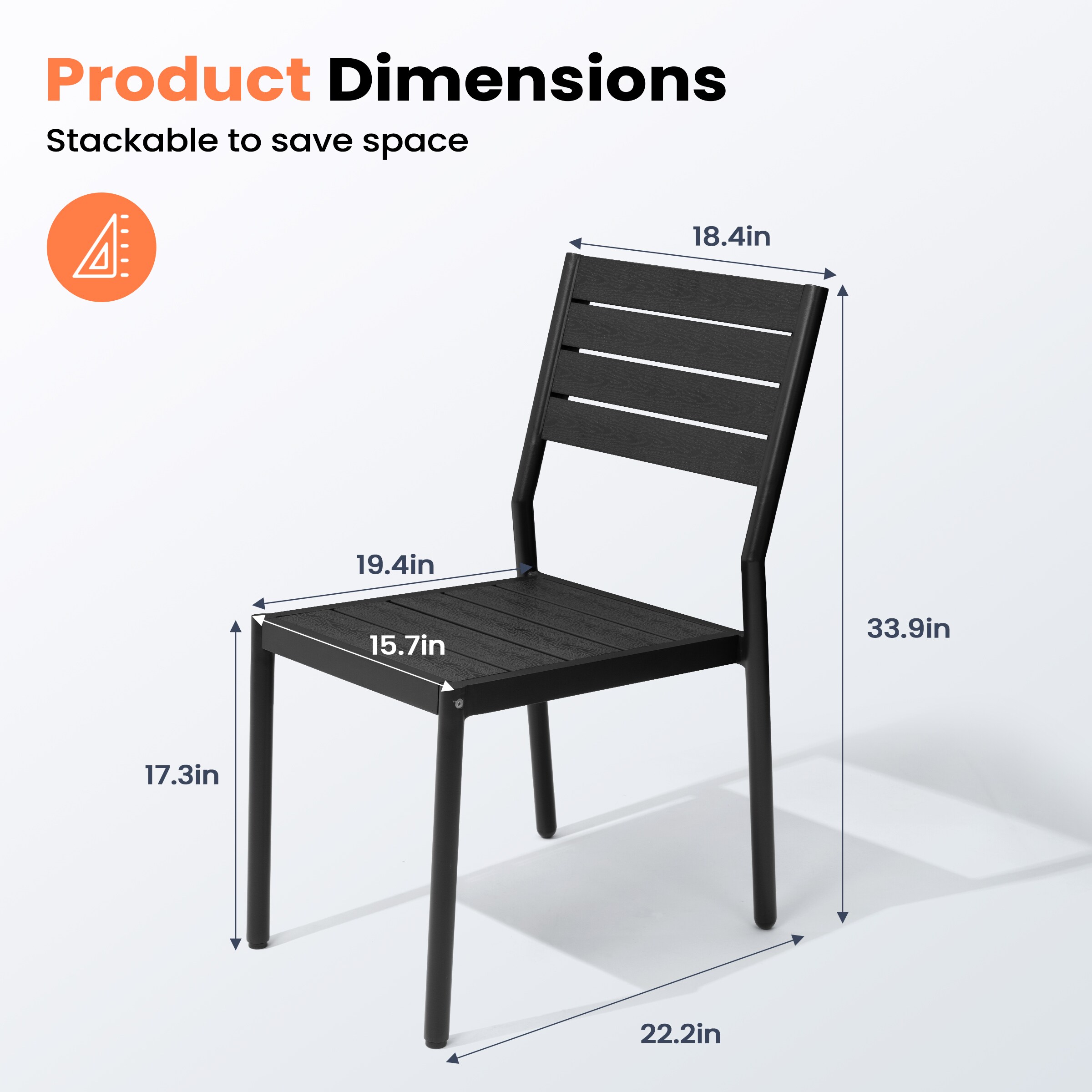 Pellebant ST25-DC037BLK-2 Patio-Chairs - View #2