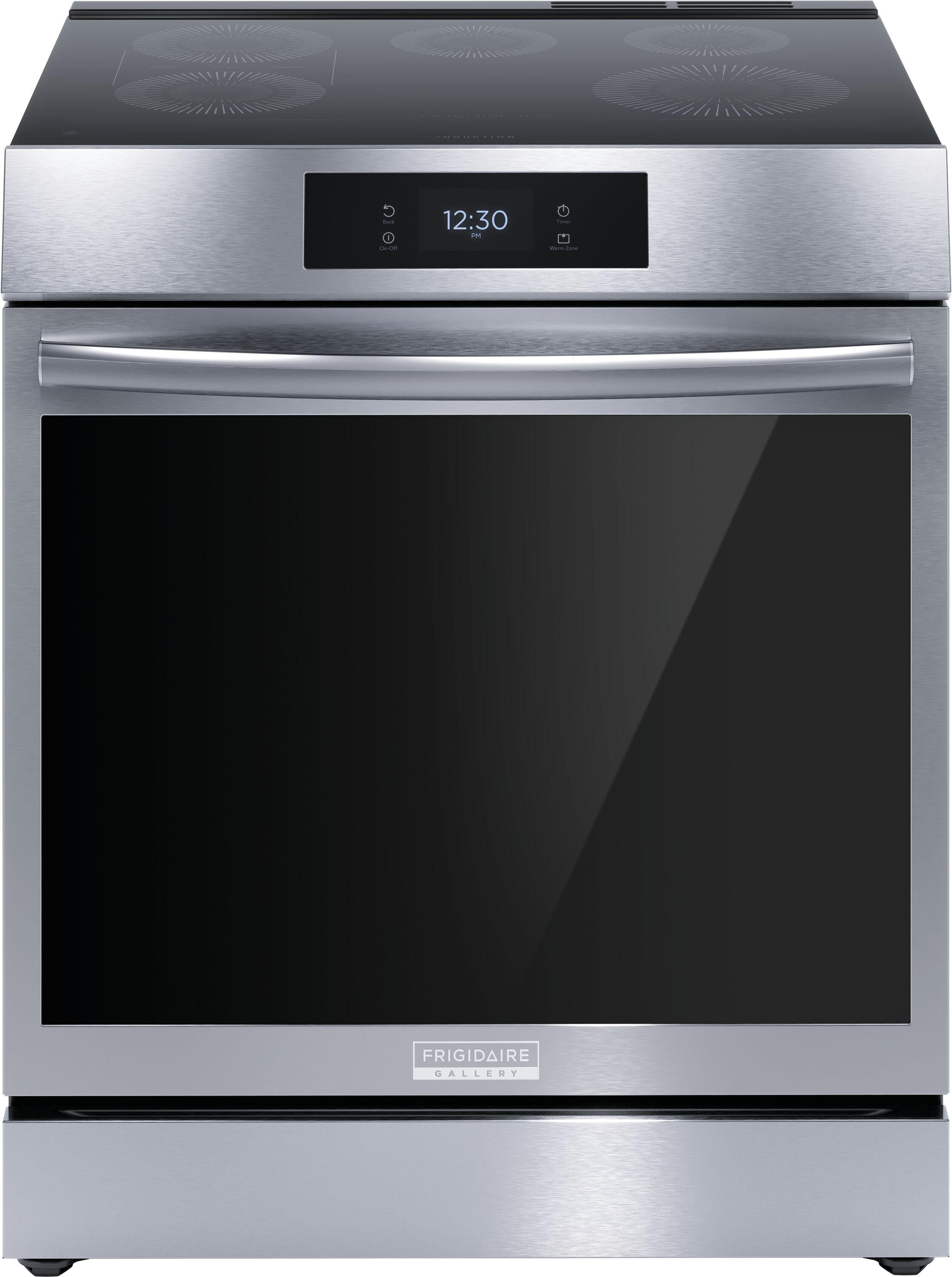 Frigidaire Gallery 30-in 5 Burners 6.2-cu ft Self & Steam Cleaning Air Fry Convection Oven Slide-in Single Induction Range (Fingerprint Resistant Stainless Steel)