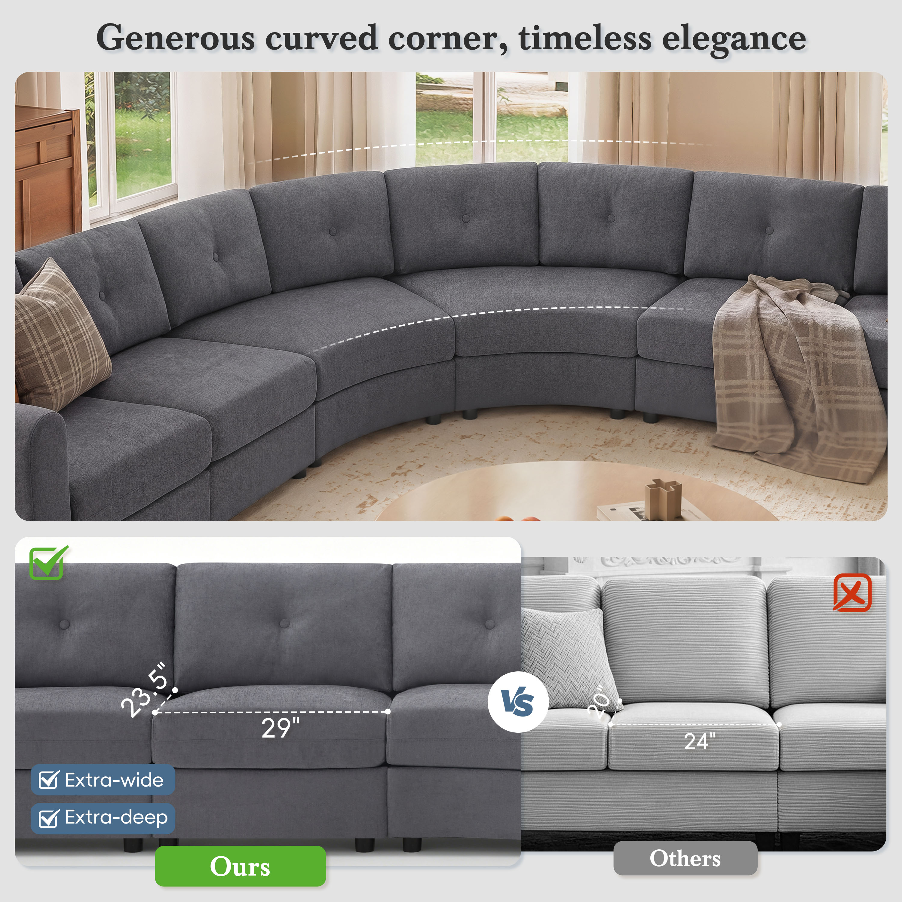 ModernLuxe L3P-N723S9820C Sofas-Loveseats - View #4