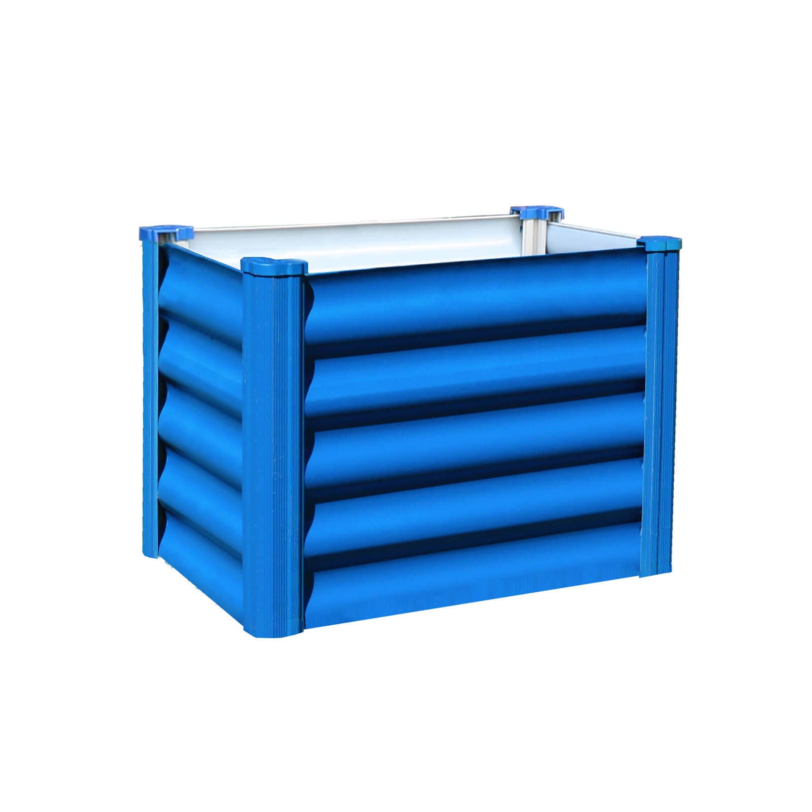 The Organic Garden Co. AB1314 13.78-in W x 21.65-in L x 16.14-in H Blue Galvanized Metal Raised Garden Bed