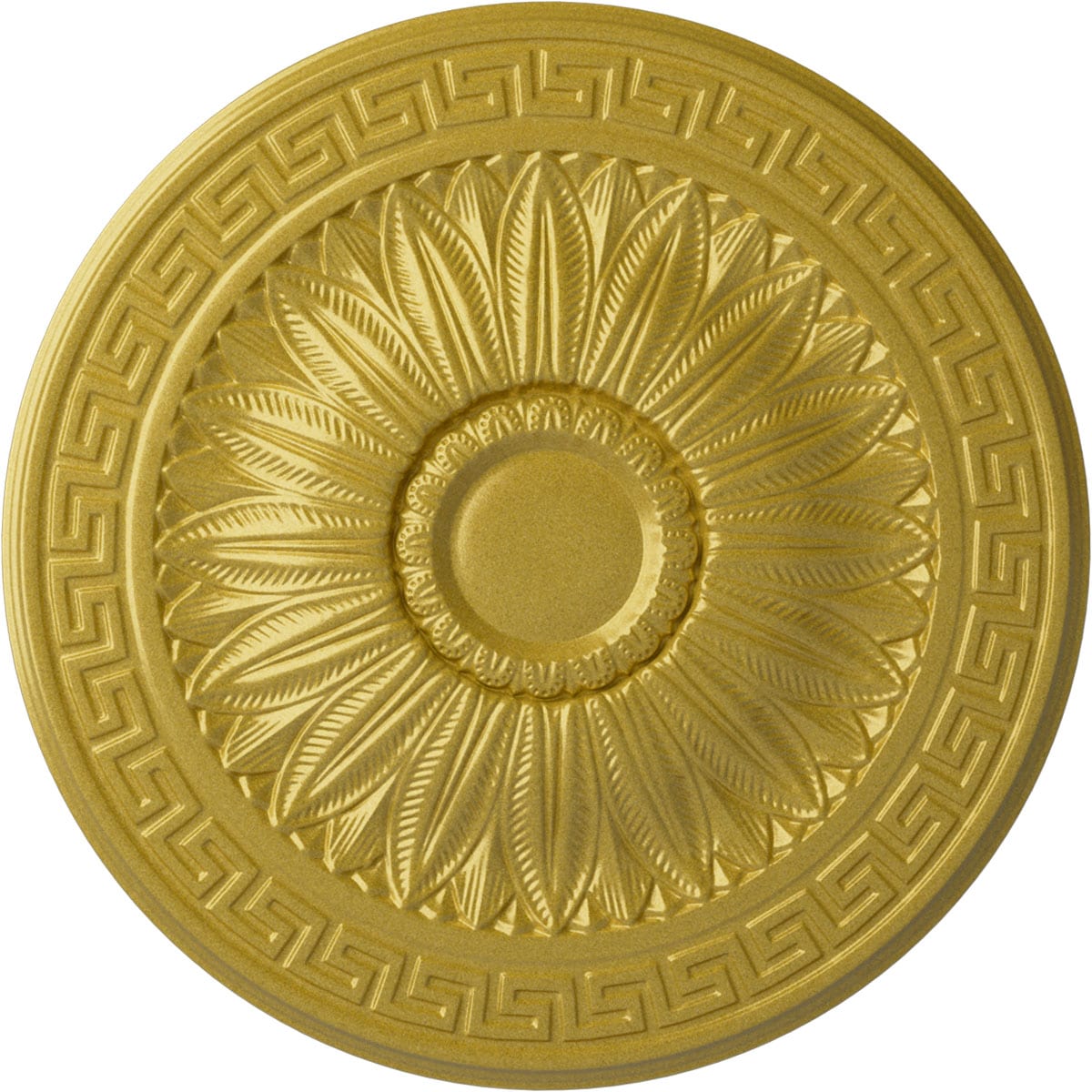 Ekena Millwork CM20HARGS Randee 20-in W x 20-in L Painted Rich Gold Polyurethane Whole Ceiling Medallion