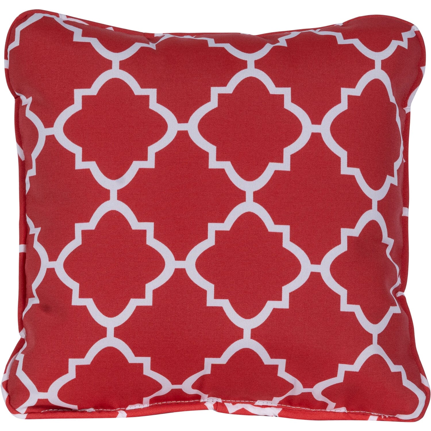 Hanover HANTPLATT-RED Geometric Red Square Throw Pillow