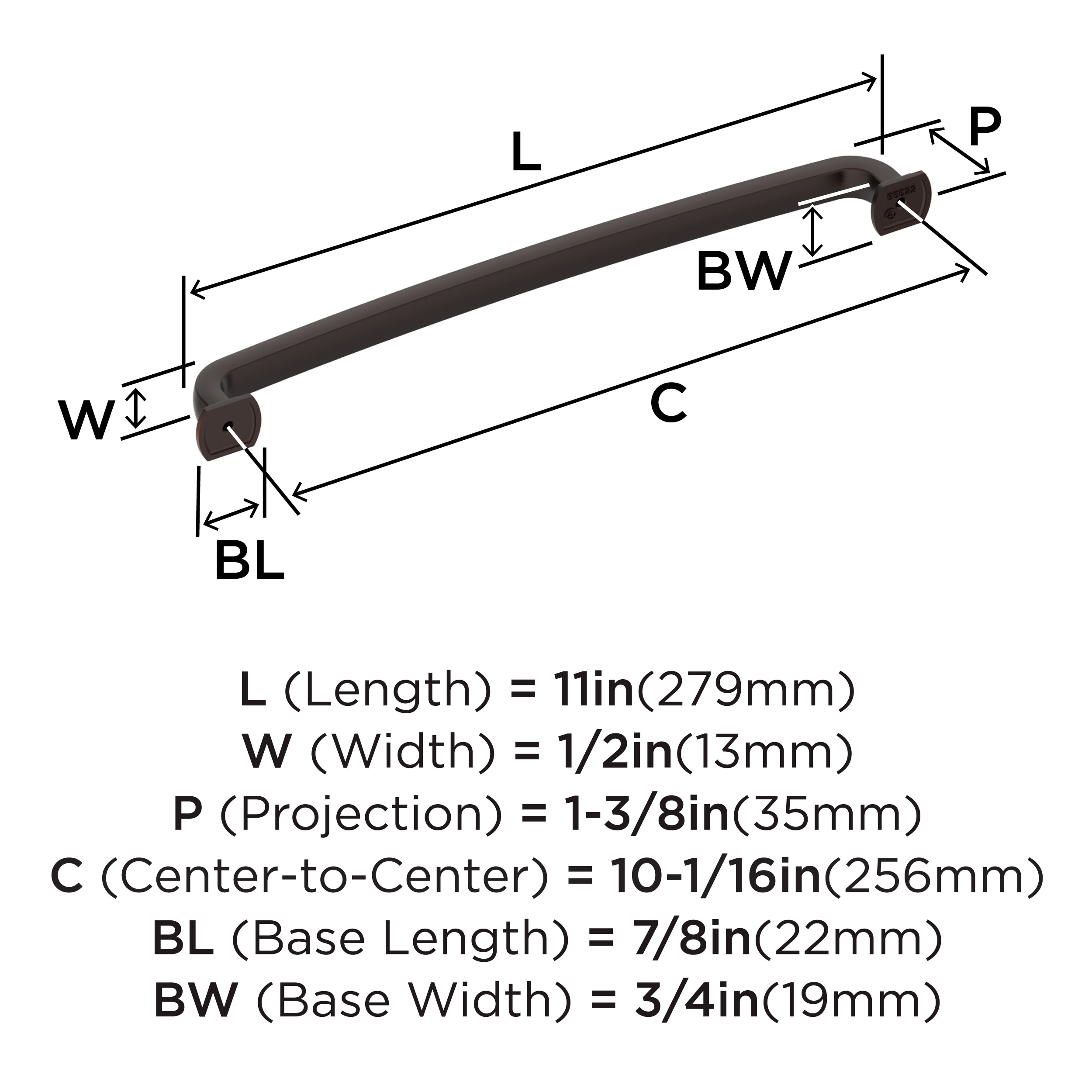 Amerock BP55522ORB Cabinet-Pulls - View #4
