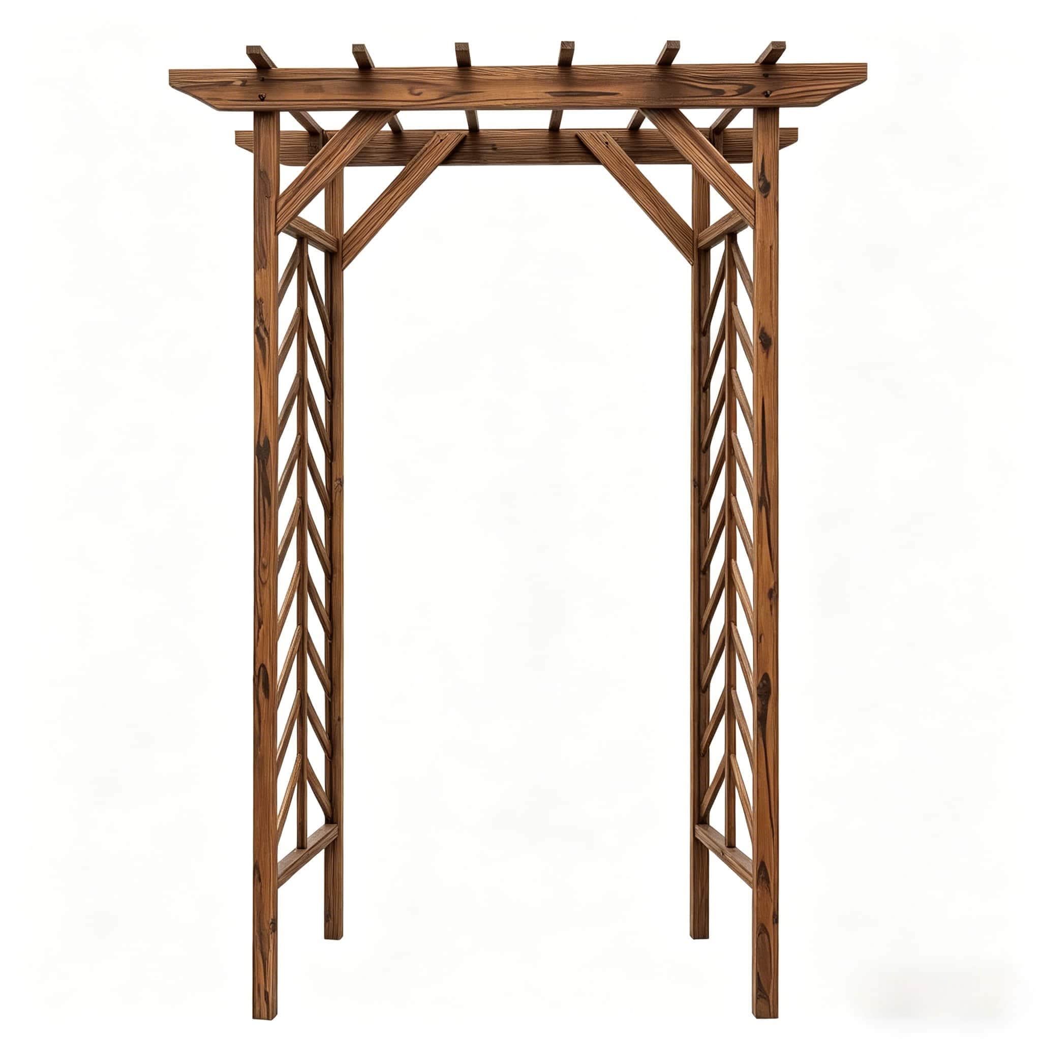Rbied Wooden Garden Arbor Arch Trellis for Wedding Ceremony Garden Decoration