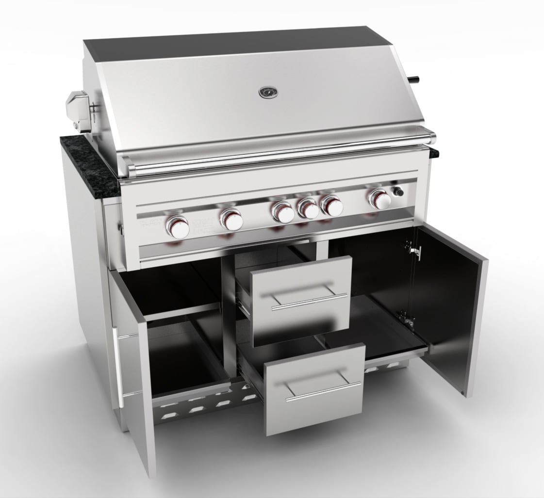 SunStone CABANA 10'-8 ADA Compliant Grill/Burner & Double Sink Island —  Marvellesures