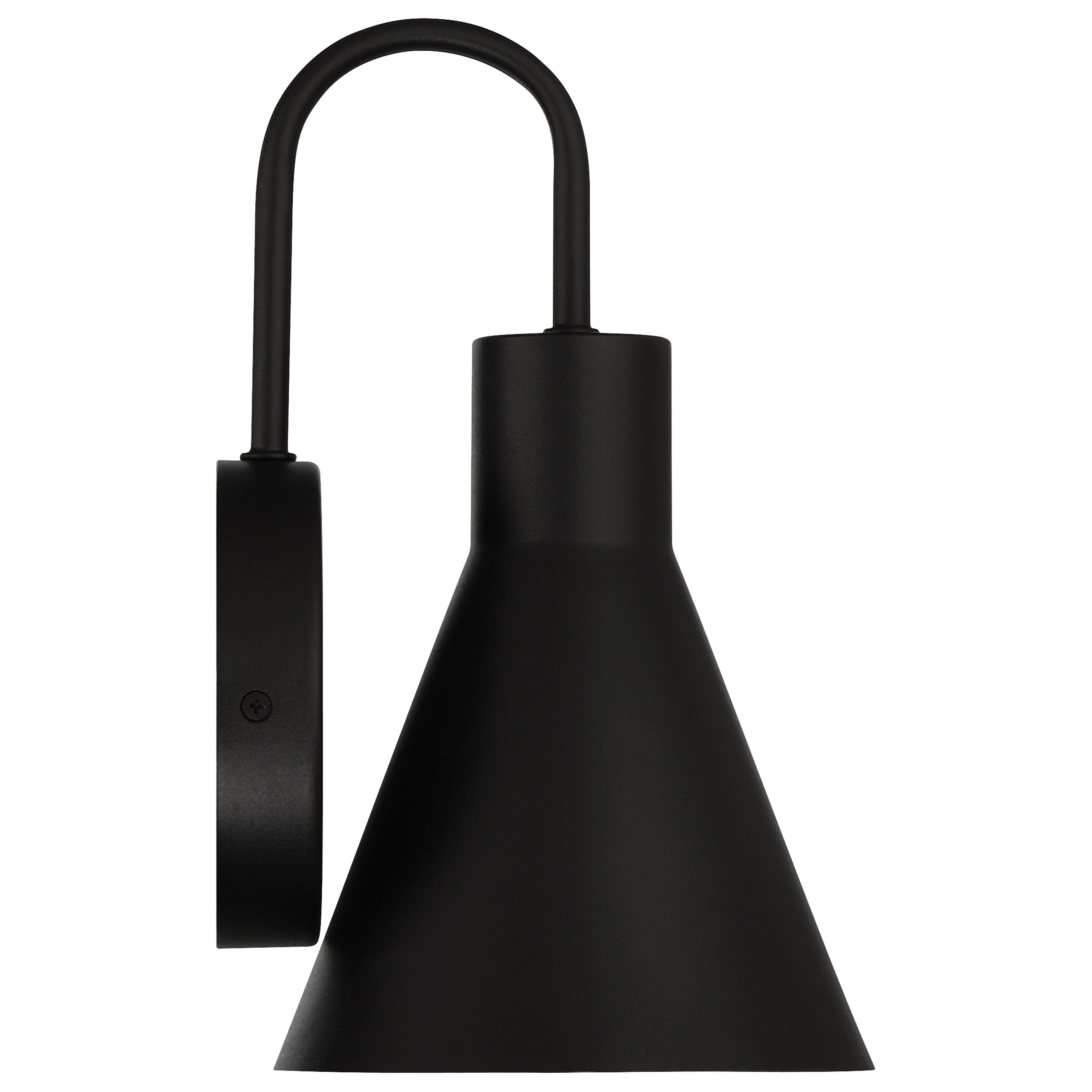 Solano Black Aluminum Dimmable Outdoor LED Wall Sconce