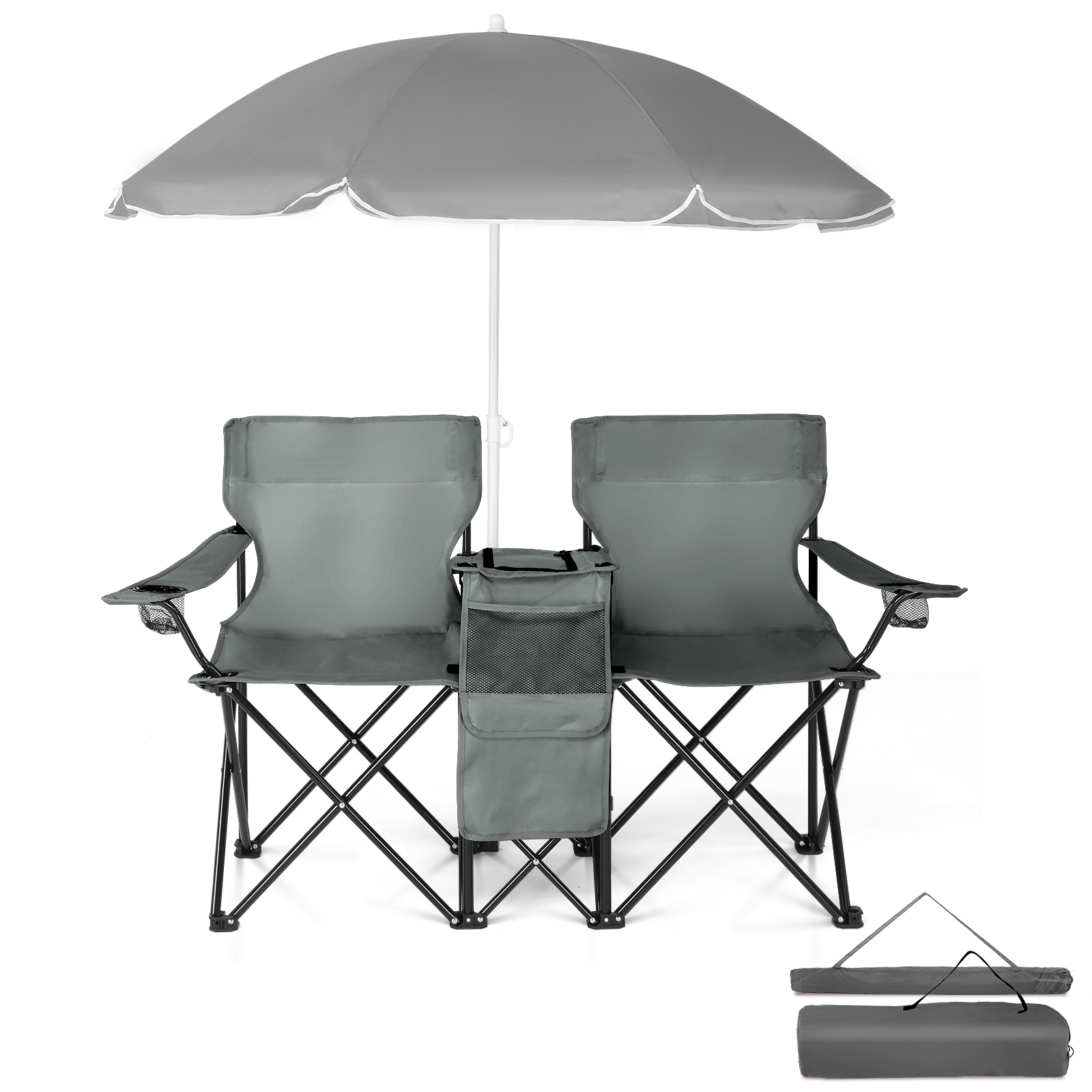 Winado LO1G58000561 Polyester Gray Folding Beach chair