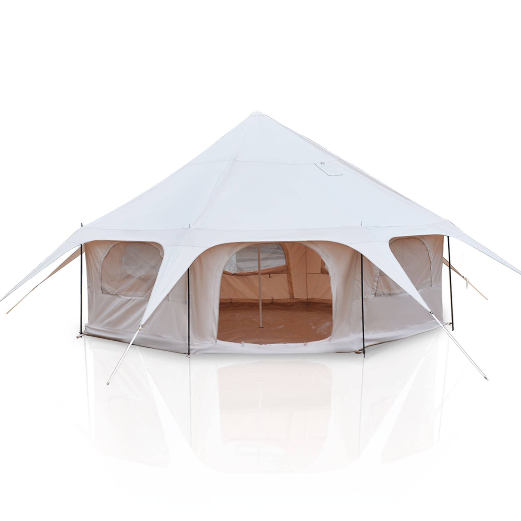 Wooakway 600D Oxford Bell Tent 14.8ft x 9.2ft with Stove Jack for