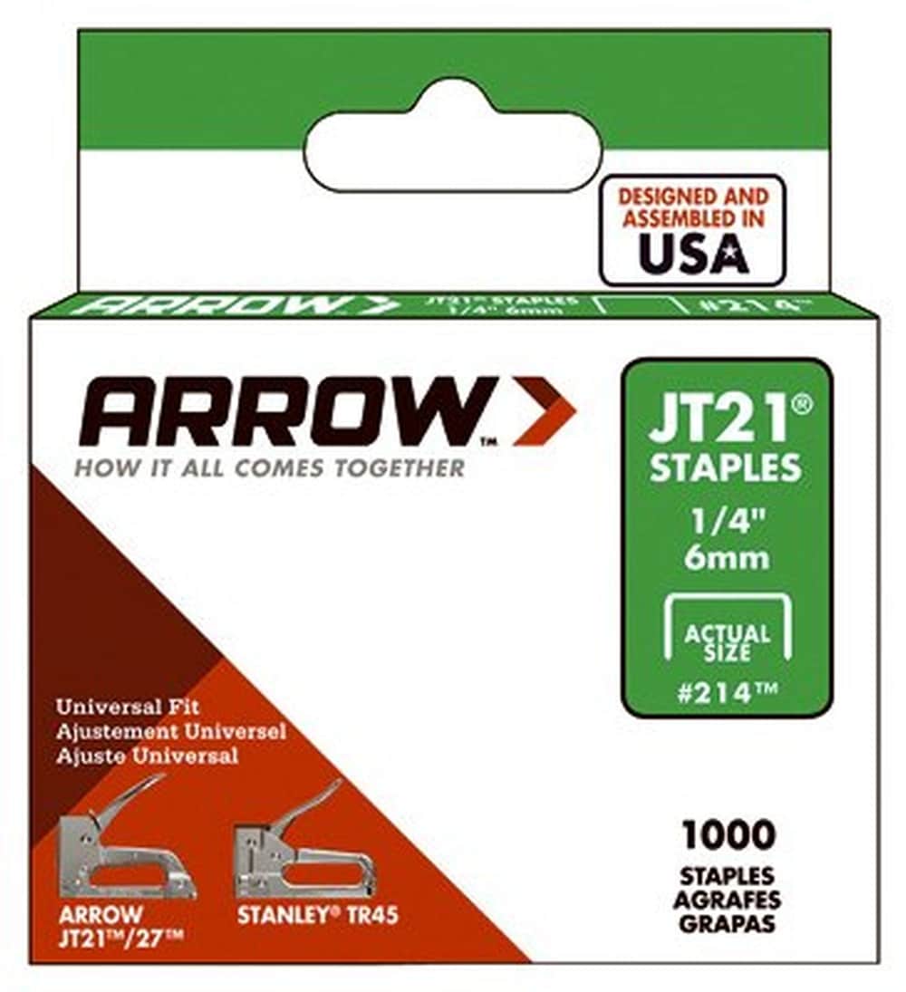 Arrow Fastener Arrow 214 Staples JT-21.25-in 1000-Pk. - Quantity 5 #214