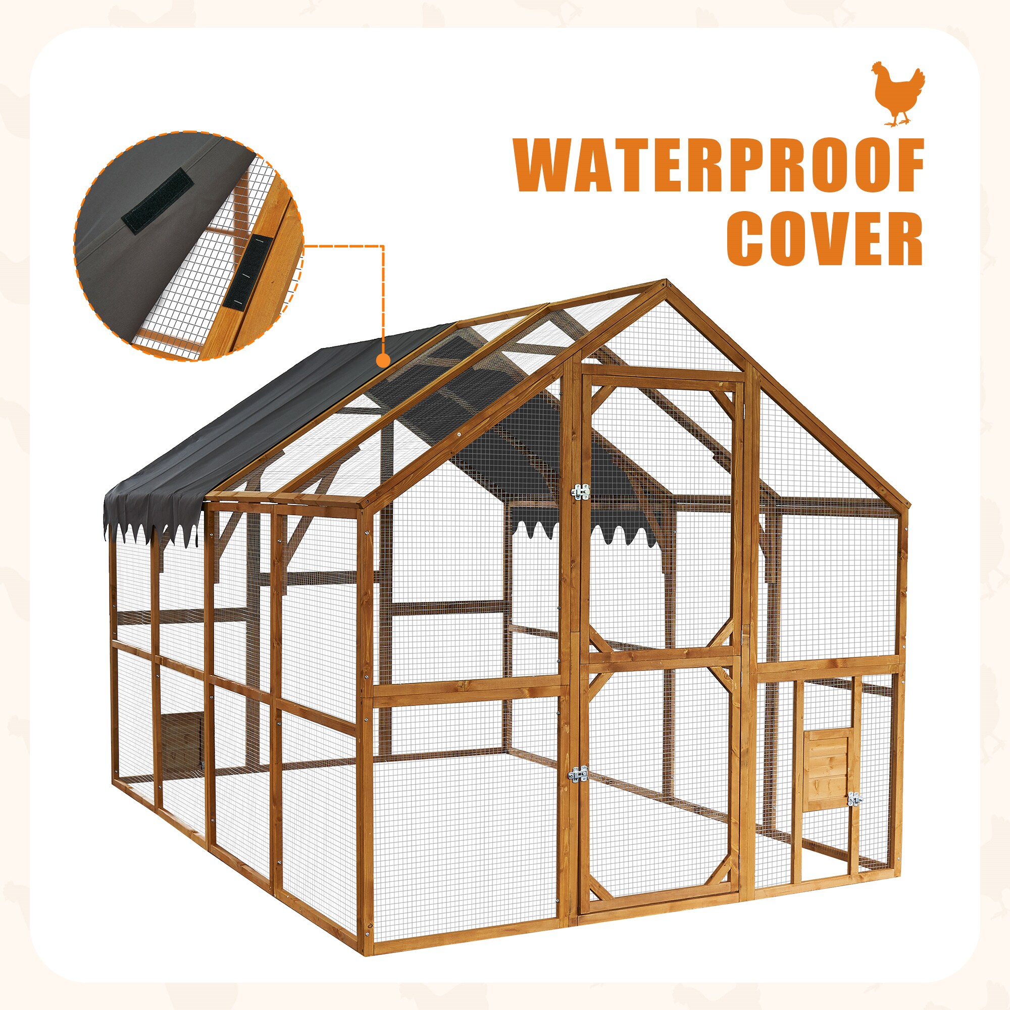 BABOOM BOM-100972-OR Chicken-Coops-Rabbit-Hutches - View #6